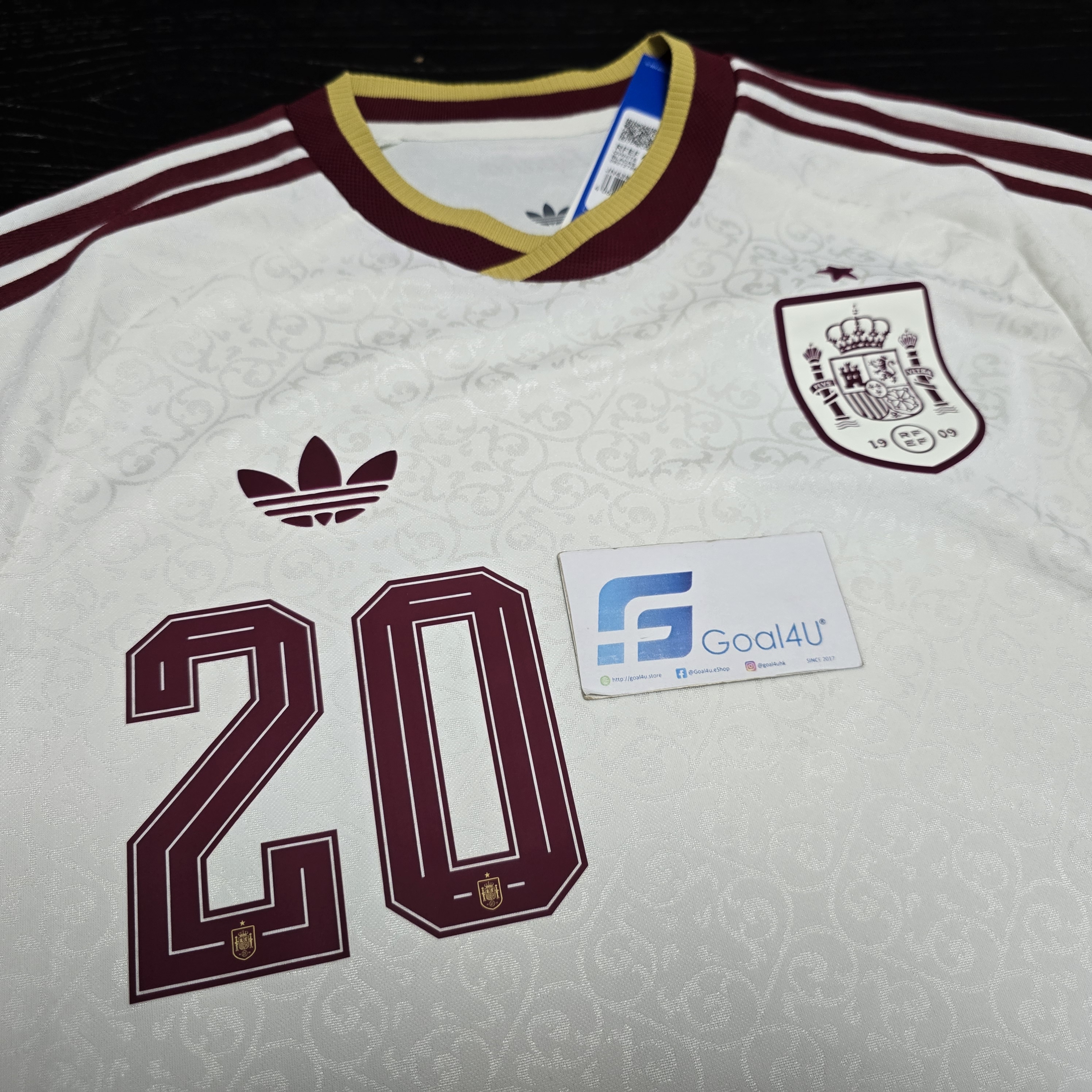 📖交織文學與足球 Adidas Spain 西班牙 2025-26 作客球員版球衣 (可加印字章) JN4392