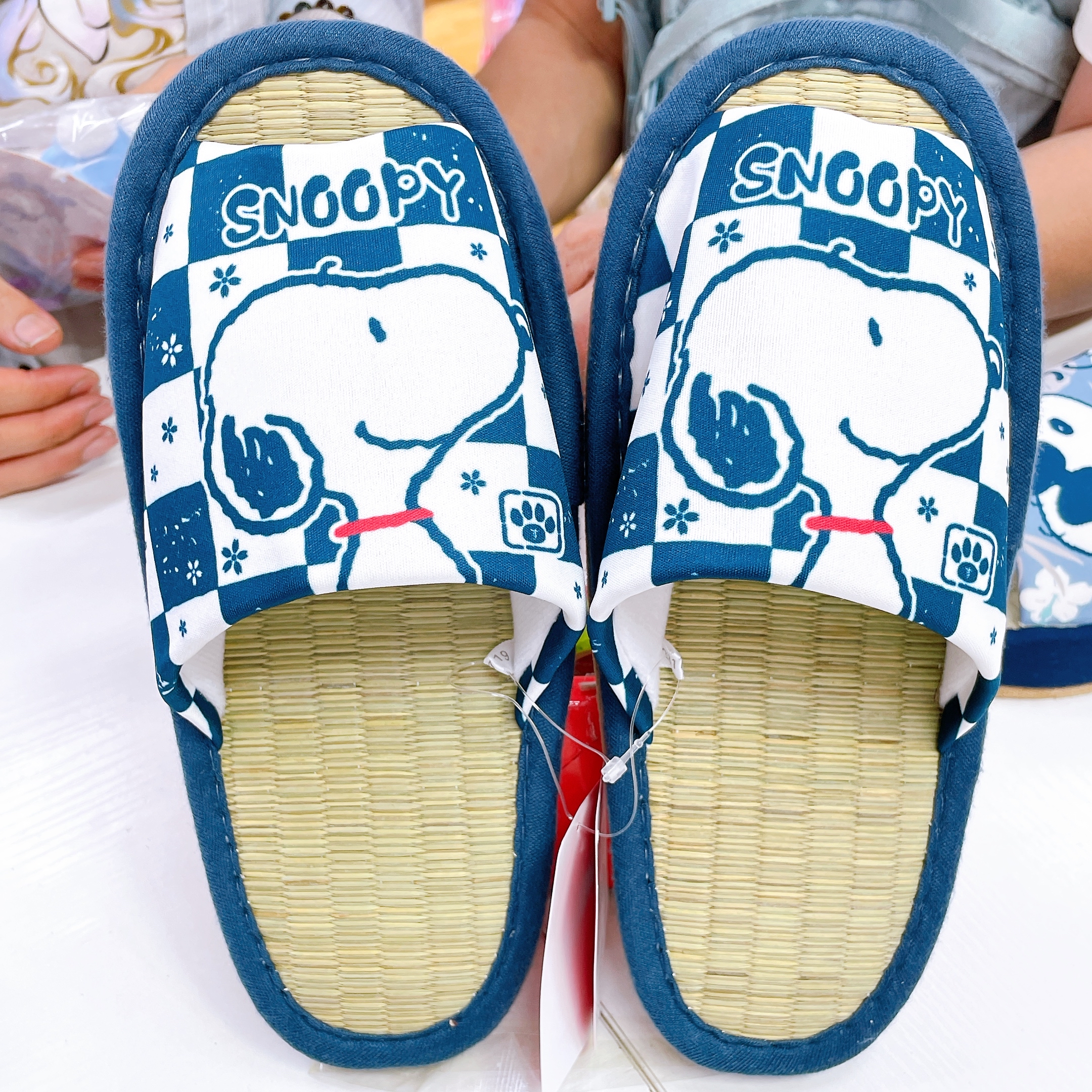 日本直送snoopy 新款竹蓆家居拖鞋 23-25cm