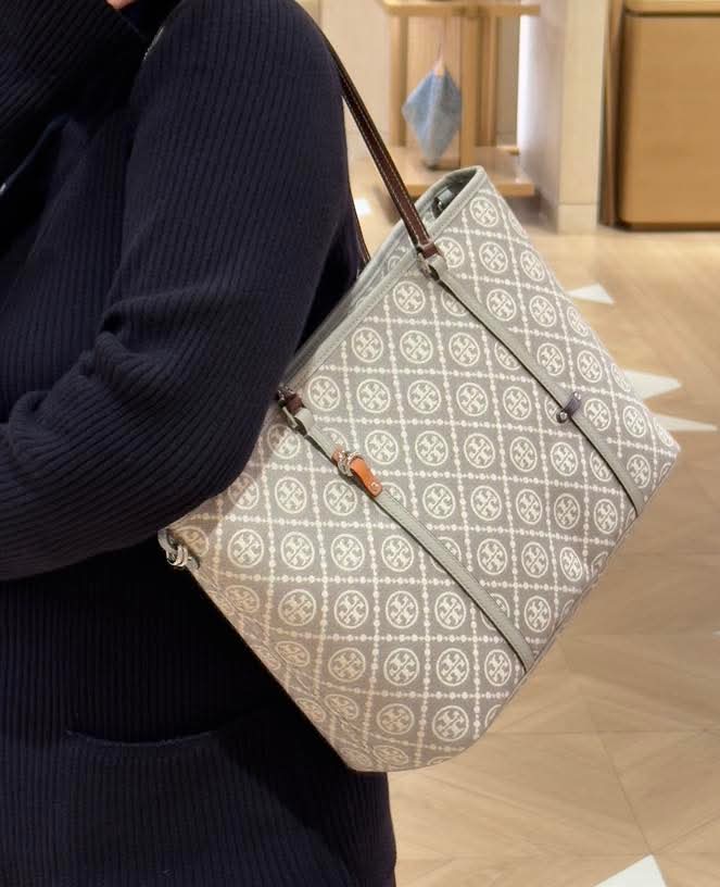香港現貨-Tory BurchMonogram Small Zip Tote Bag