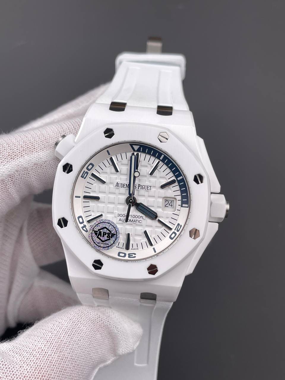 🚀皇家橡树15707 白陶瓷/42mm/3120一体机💯