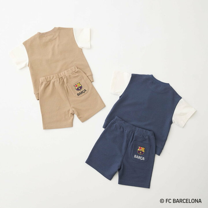 🇯🇵預訂 日本直送🇯🇵Petit Main x 巴塞球隊系列兩色球隊標誌短袖上下套裝