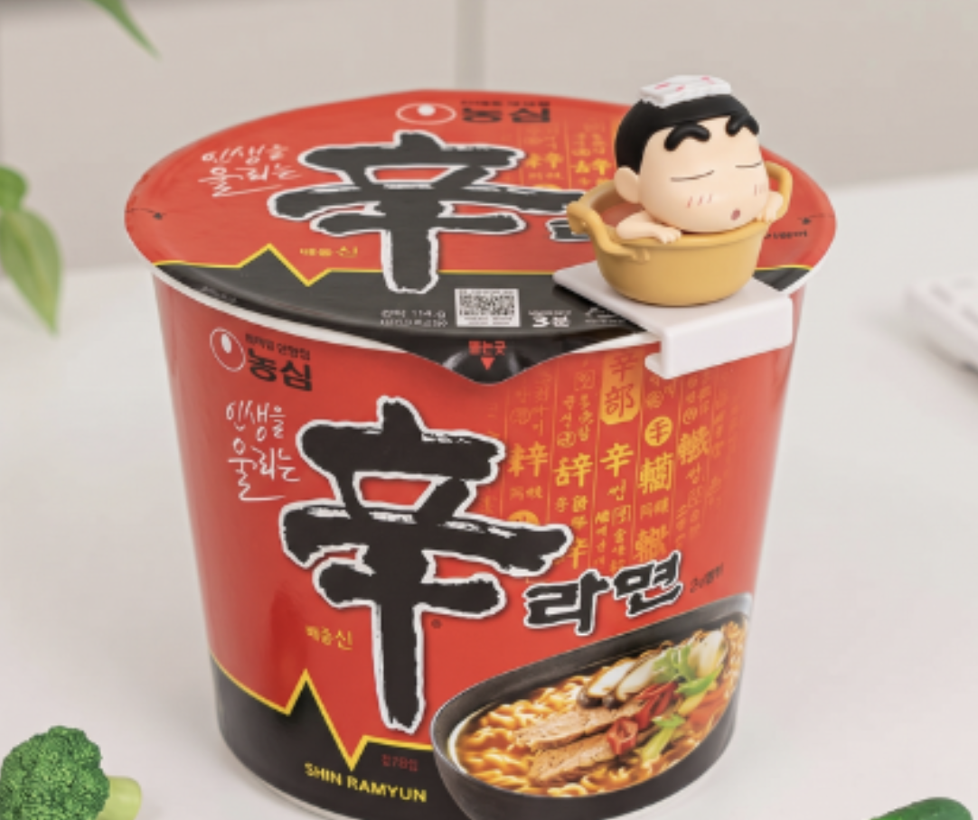 韓國 蠟筆小新 壓杯麵 造型公仔 盲盒｜Ramen Stopper