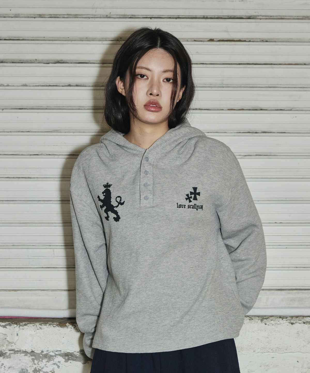 🇰🇷訂購｜SCALLYWAG 26SS｜Waffle Henley Neck Review 2色 