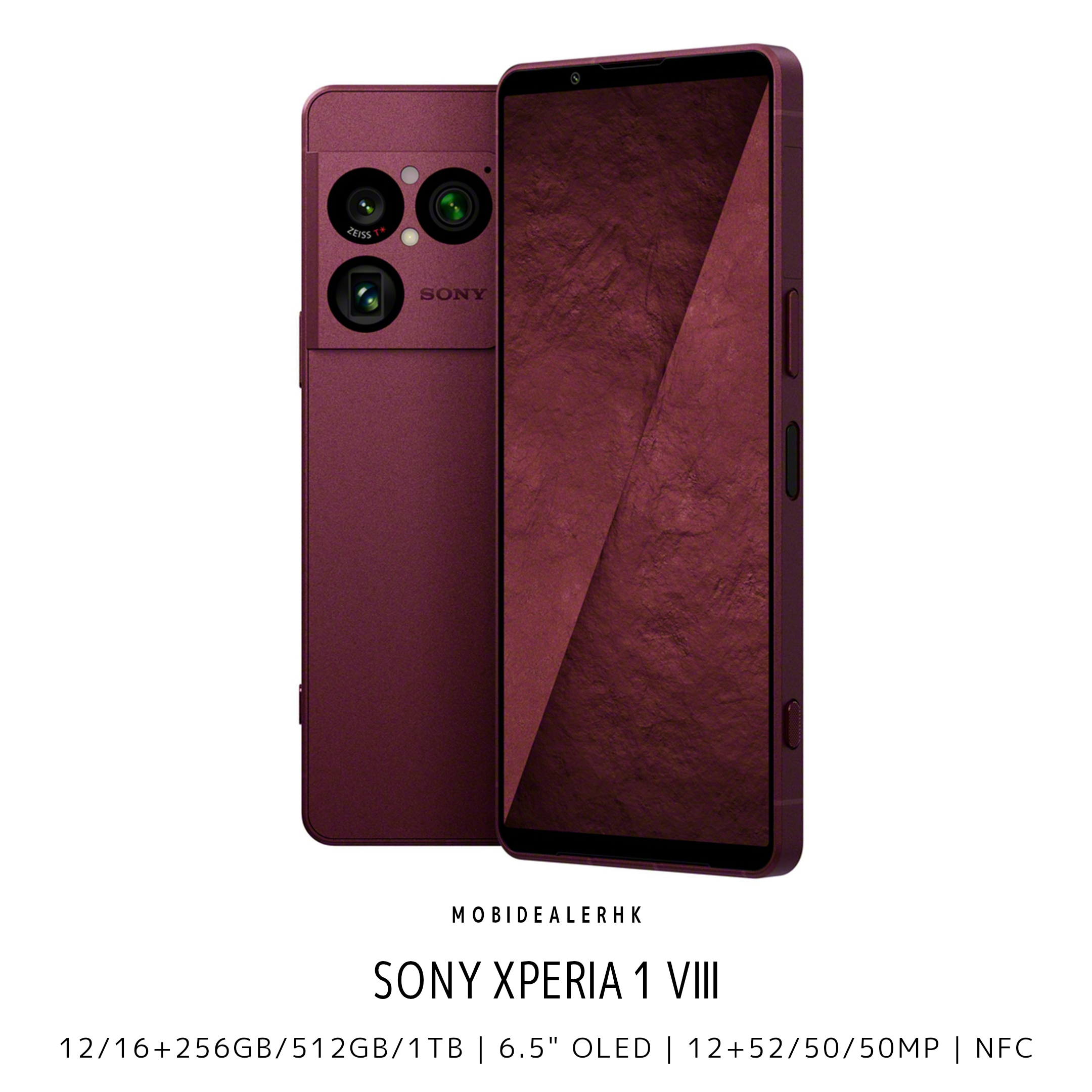 Sony Xperia 1 VIII | 索尼 Xperia 1 VIII | 5G | 智能手機 | 12/16+256Gb/512Gb/1Tb | 6.5" OLED | 12+52/50/50MP | NFC | 無線充電