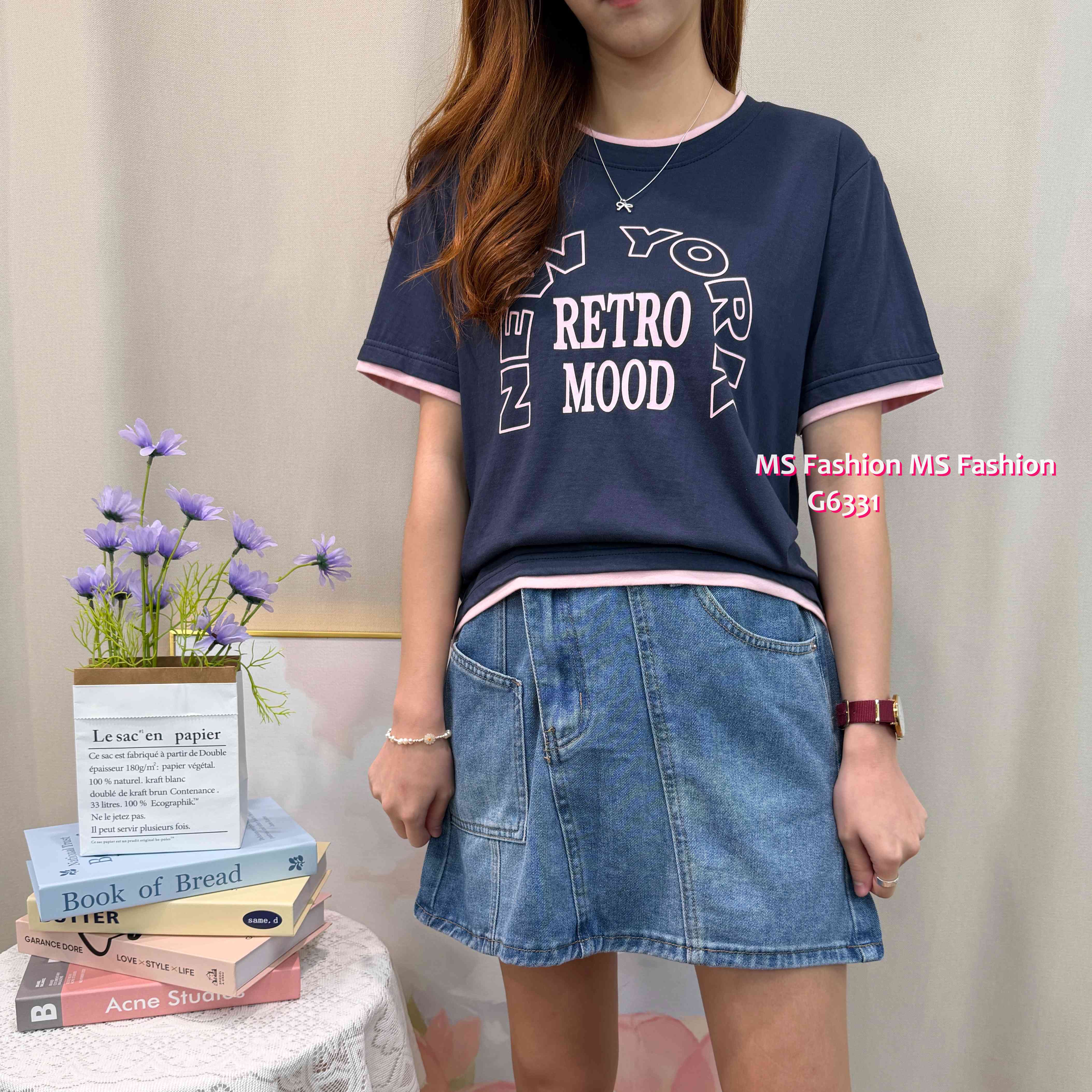 G6331 韓國🇰🇷拼色字母top