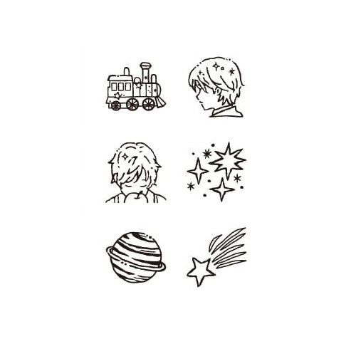 現貨｜銀河鐵路之夜 日版 MONOGATARI Stamp 6連印章 套裝 (226629) 