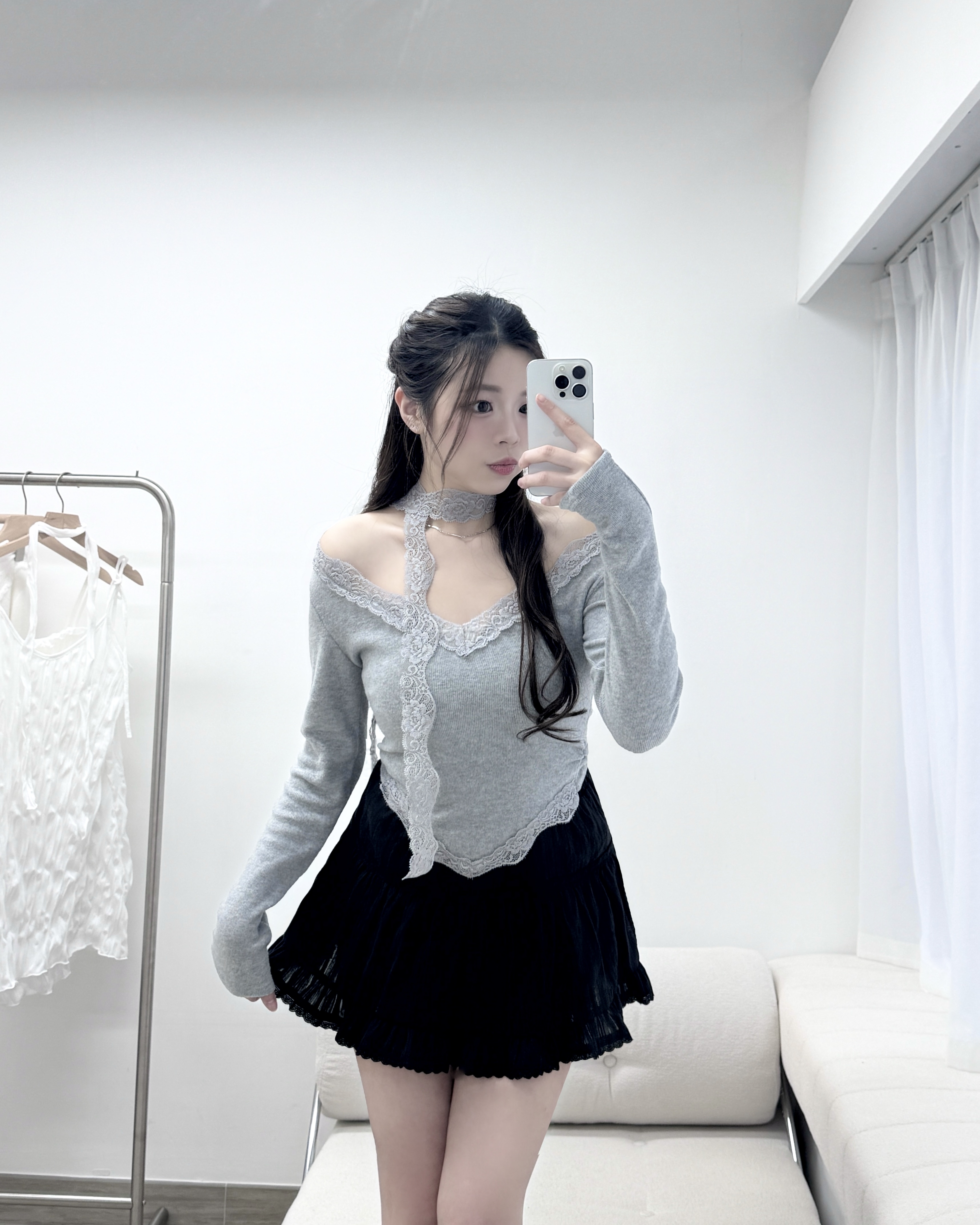 【 春夏感の蛋糕裙🌼♡混暗直紋理雙層裙褲☀️】 Summer Vibe Cake Skirt(兩色入)