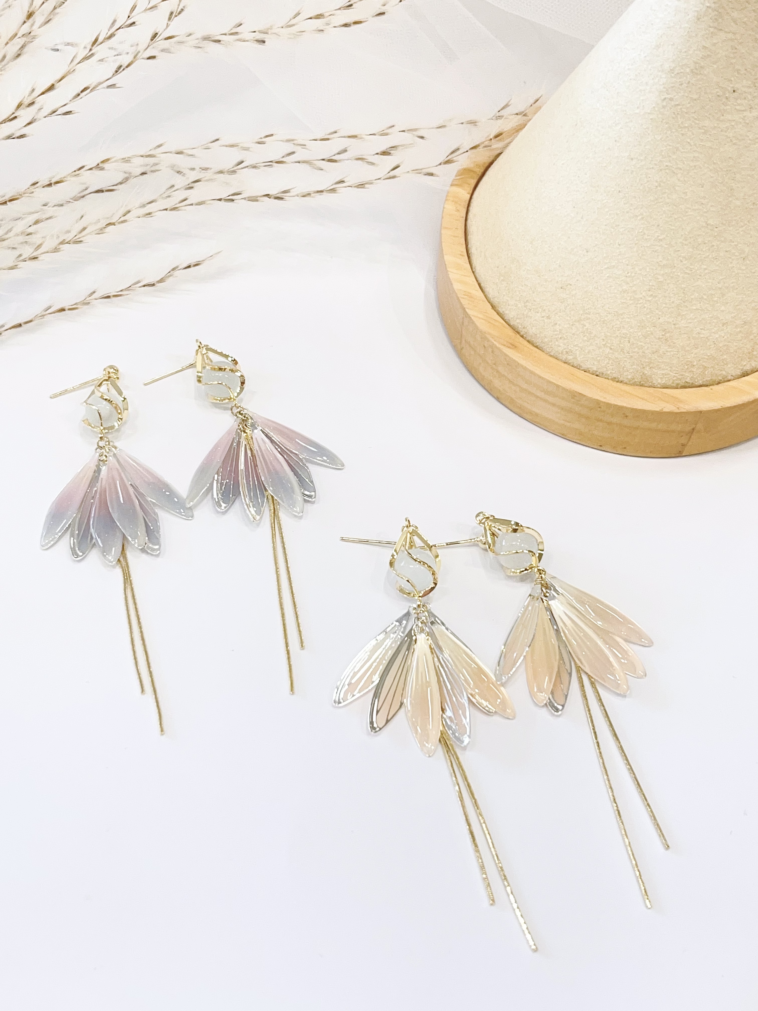 独特设计感扇形耳环