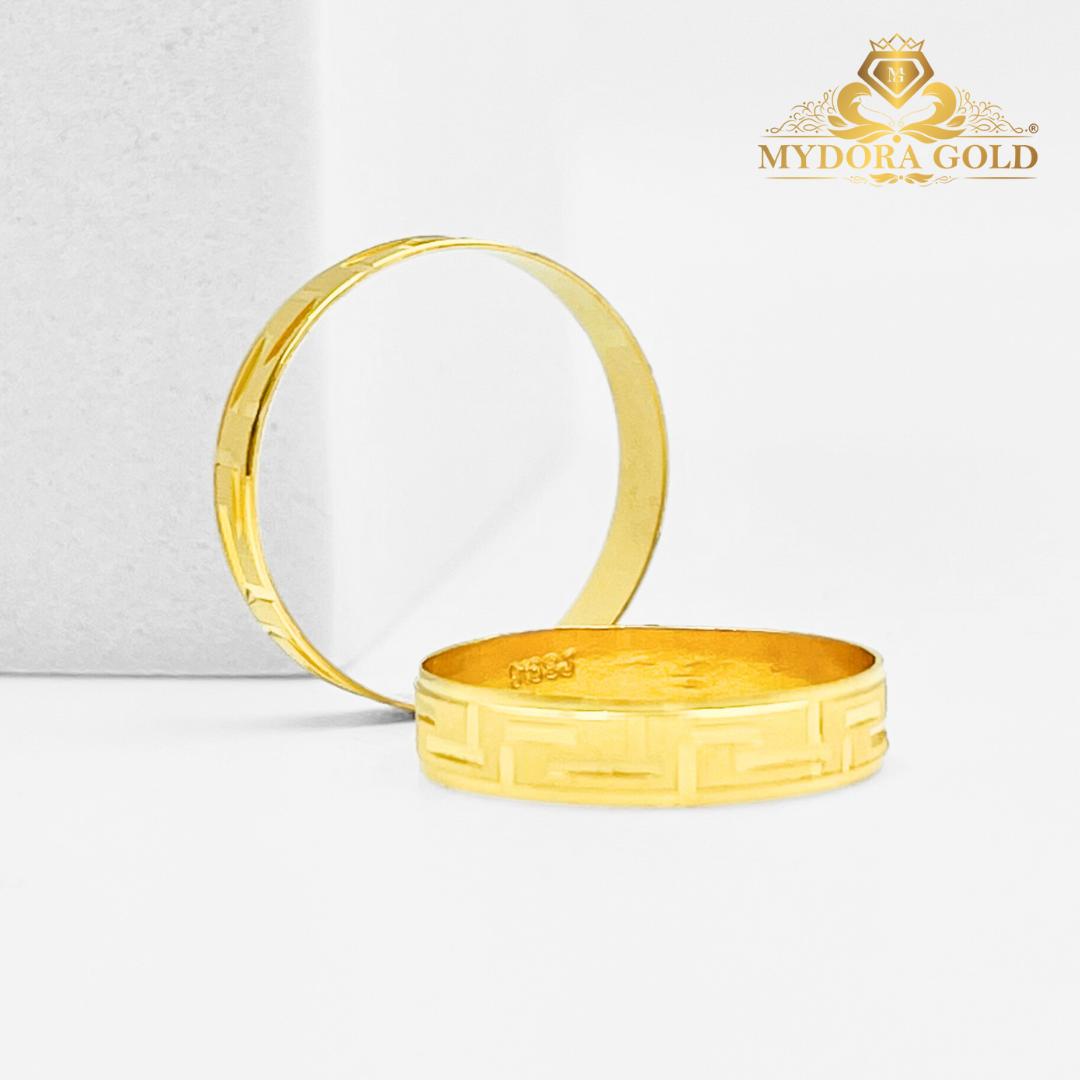 MYDORA Cincin Belah Rotan Greek Key l EMAS916/22K