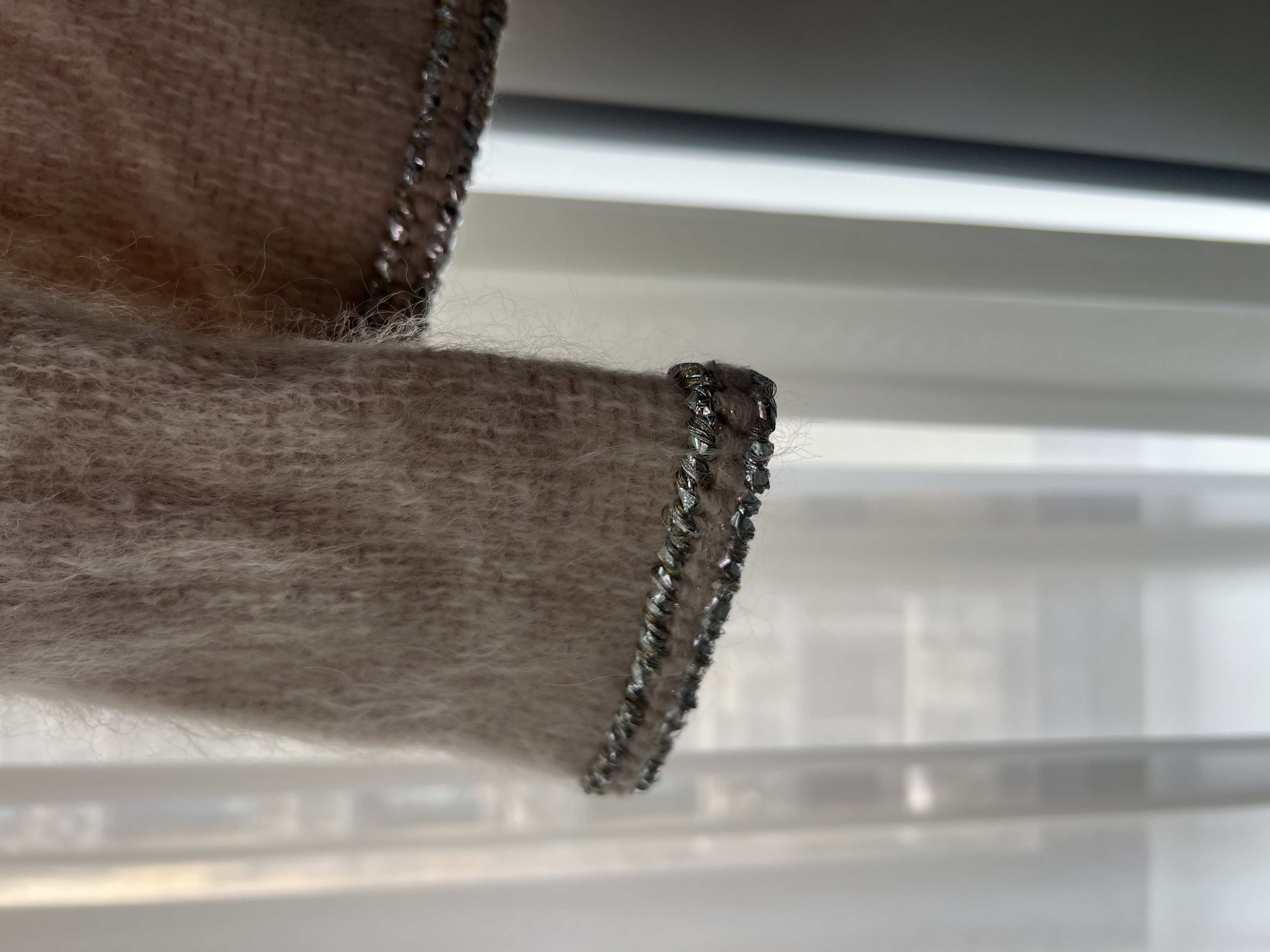 Pre-Owned Chanel 17A Pale Baby Pink Mohair Wool Jacket / Product Code: 26041904