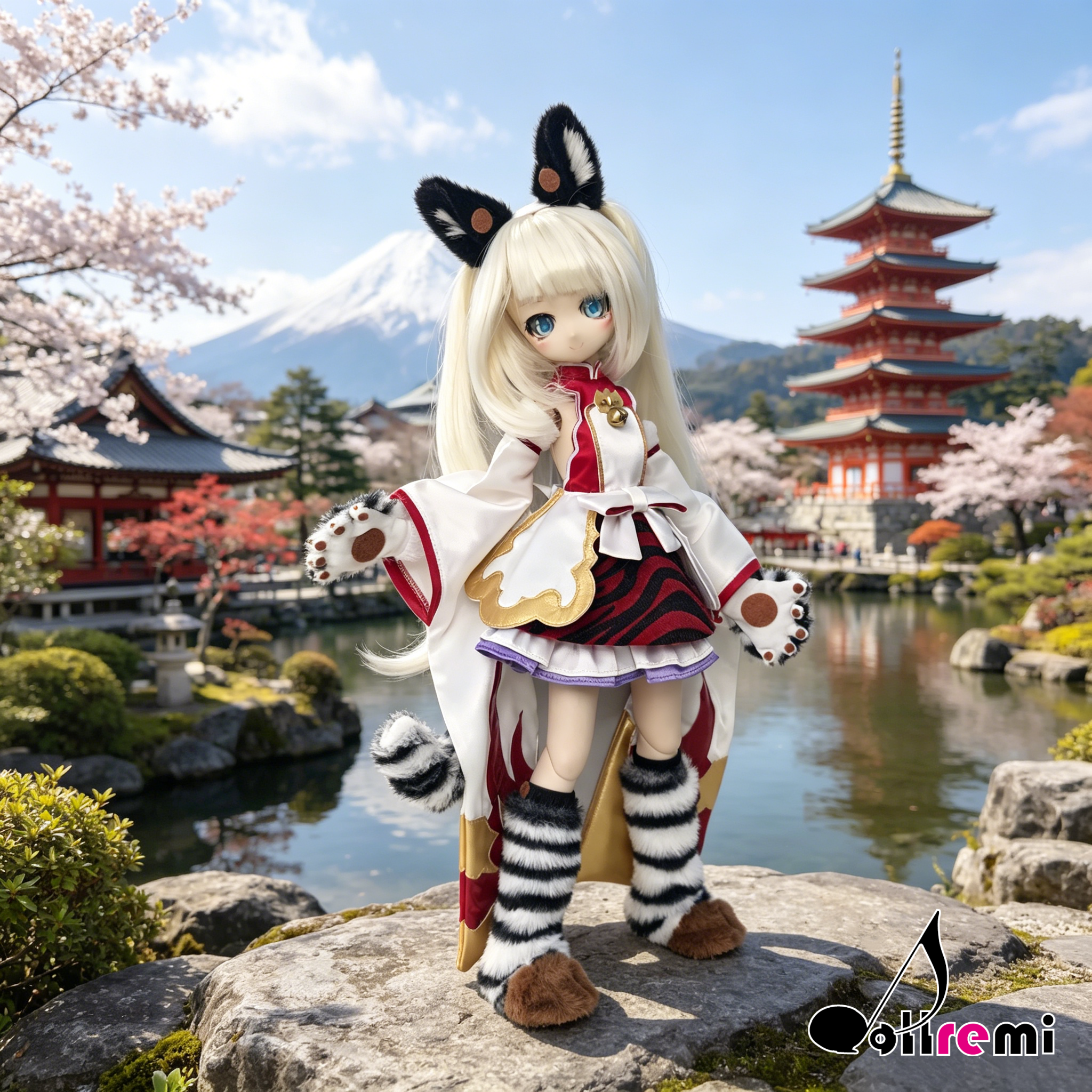 【dollremi】(DD0935) COS 碧藍幻想 Granblue Fantasy 虎神將 辛妲拉 Cidala - 白桃 Bai