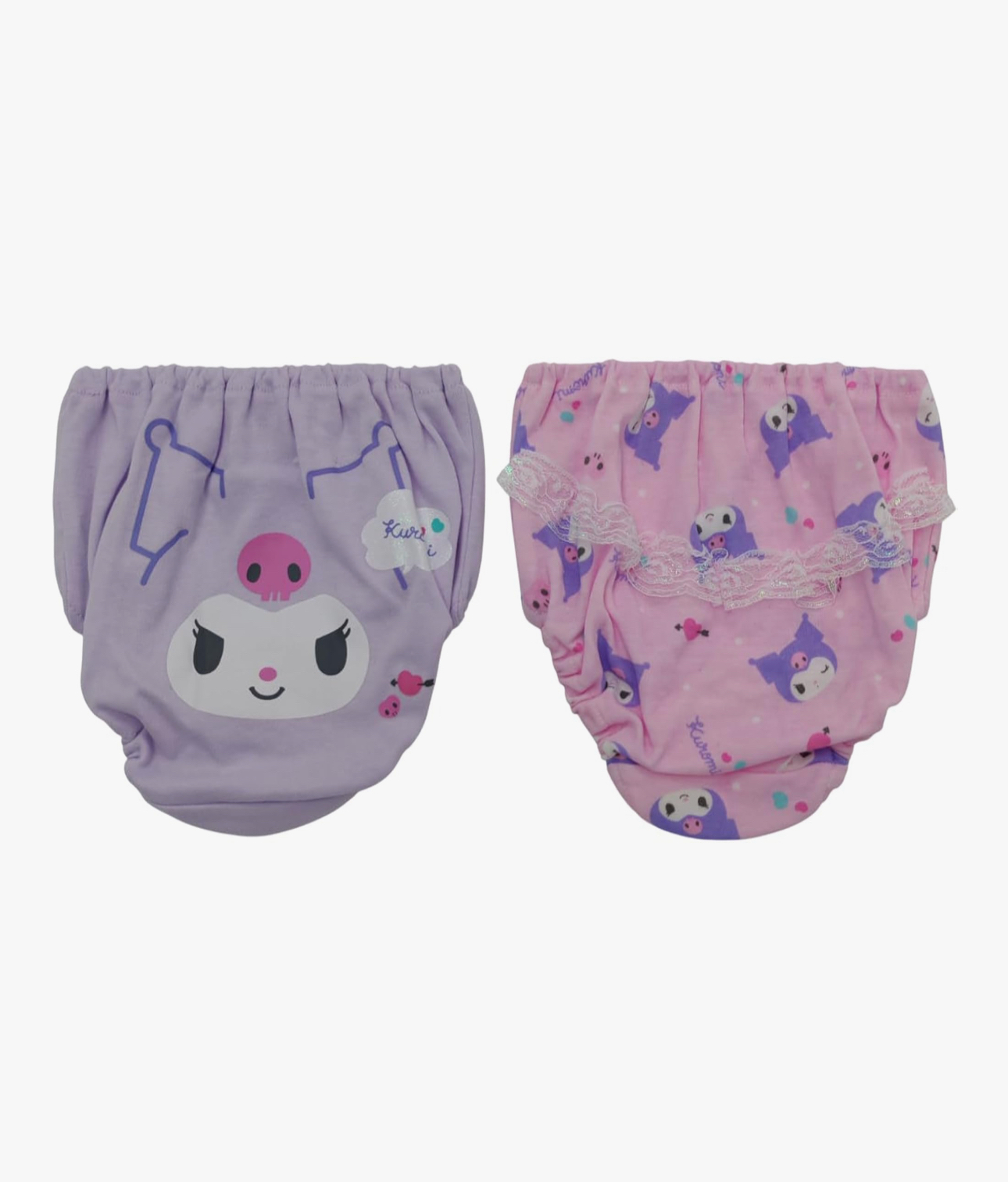 🇯🇵預訂 日本直送🇯🇵Kuromi人物滿印絲帶蕾絲女童內褲兩件套裝