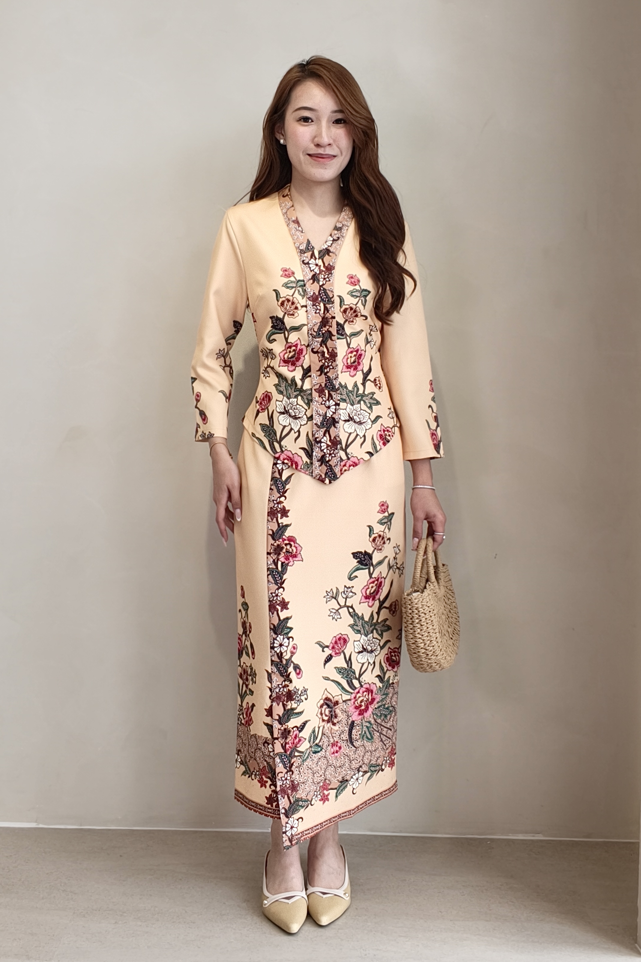 13103 Heritage Floral Kebaya Maxi Dress
