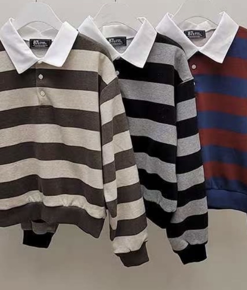 已售罄❌韓國混羊毛棉質polo領hoodie 