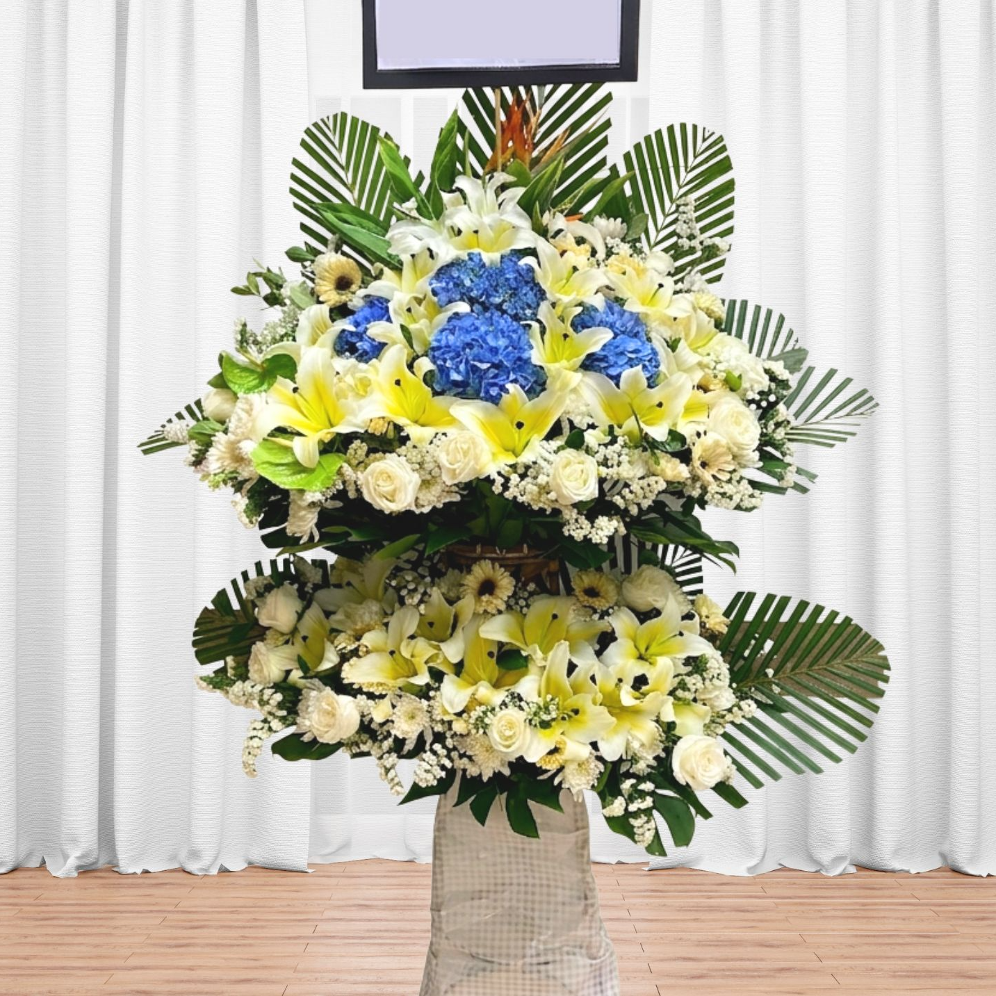 雙層帛事花籃 B9