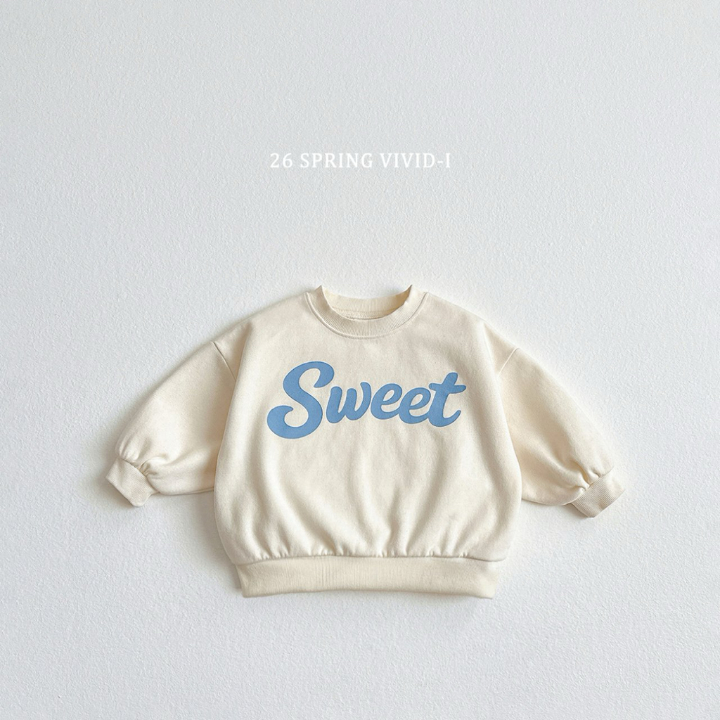 🌸預訂 韓國直送🌸🇰🇷VIVIDI四色甜美奶油印花寬鬆衛衣