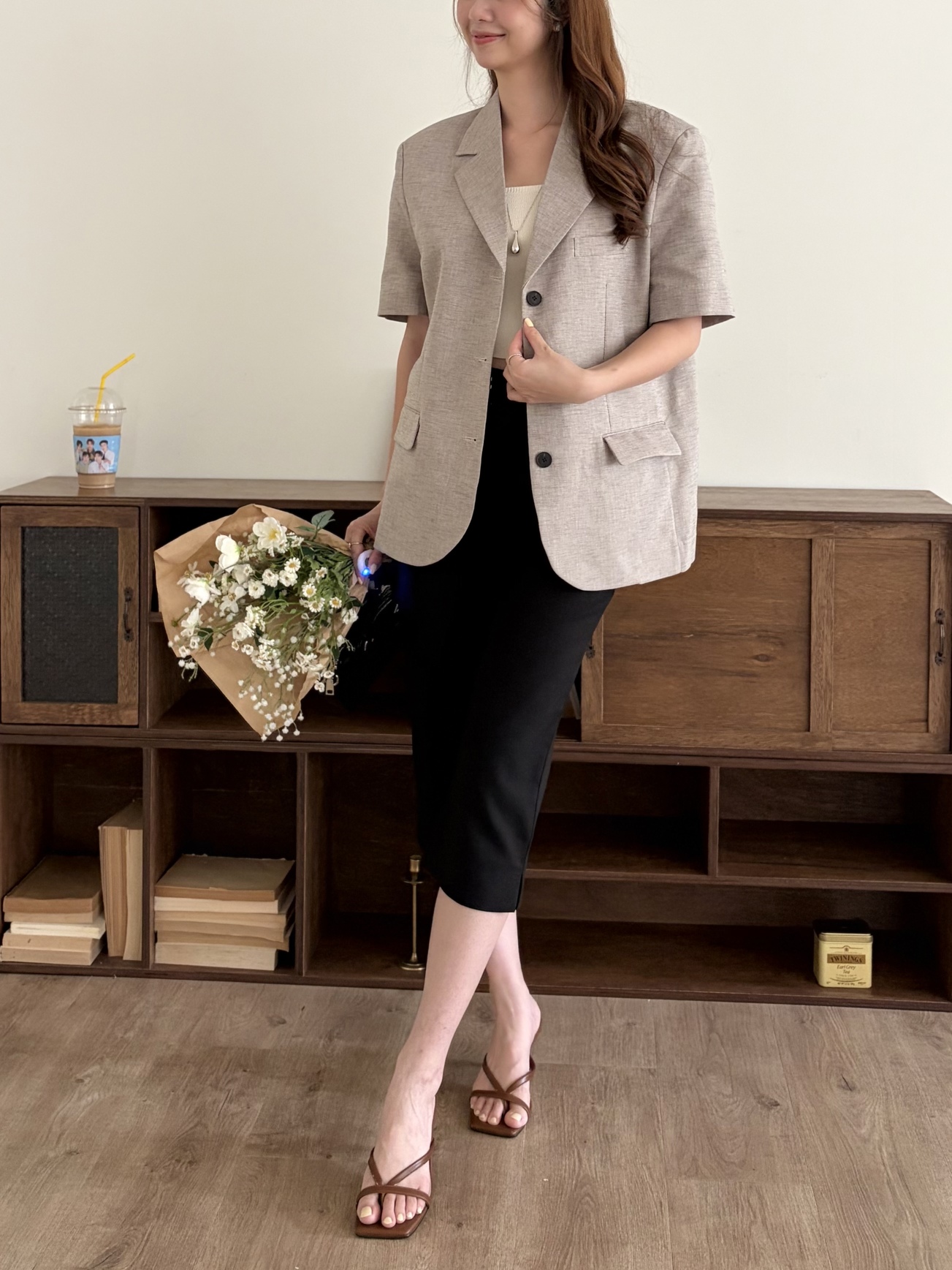 Side Slit Cropped Pants