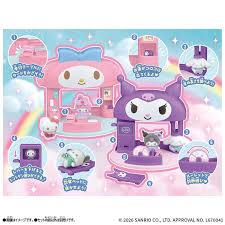 日本Bandai Sanrio 迷你朋友 超kawaii 植絨Kuromi + my melody醫院玩具套裝 | Petit Tomo 香港正版 