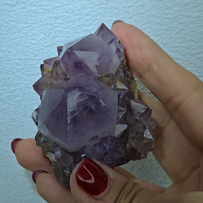 Spirit cactus quartz double points in deep purple - SPQ14