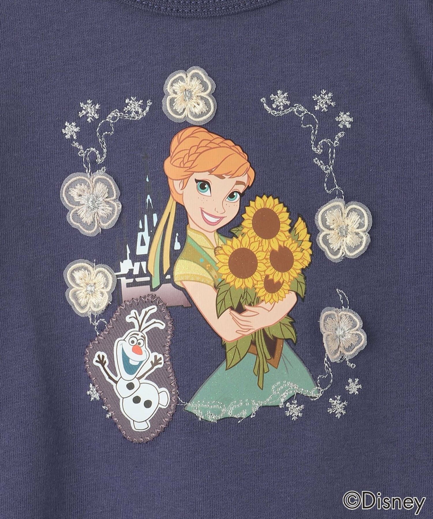 🆕【⭐訂購⭐】🌀🇯🇵 日本直送🇯🇵 #DisneyPrincess 立體花朵 貼花 刺繡 荷葉邊 短袖tee［5款選］🌀 [ELEA-0205][260623]
