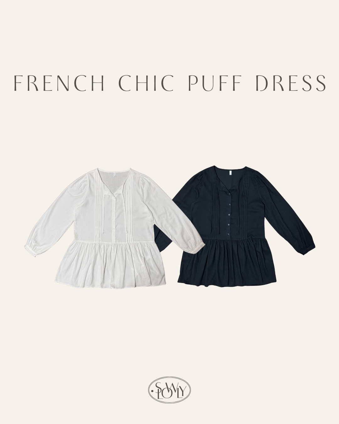 法式洋氣傘傘連身裙(兩色入)