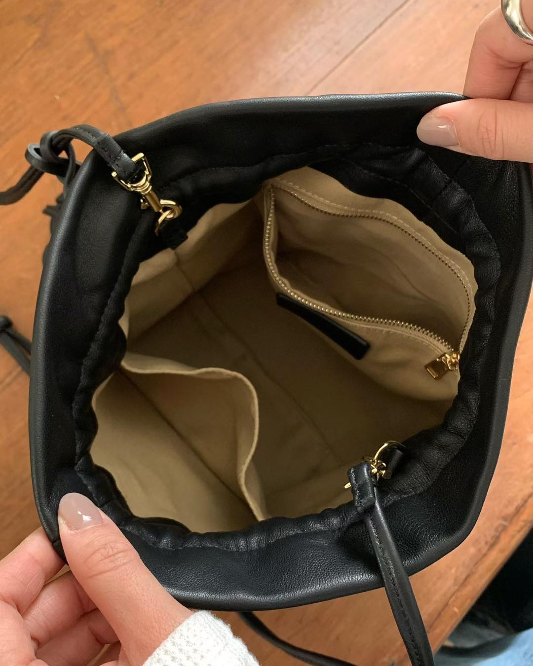 手工牛皮手袋set 