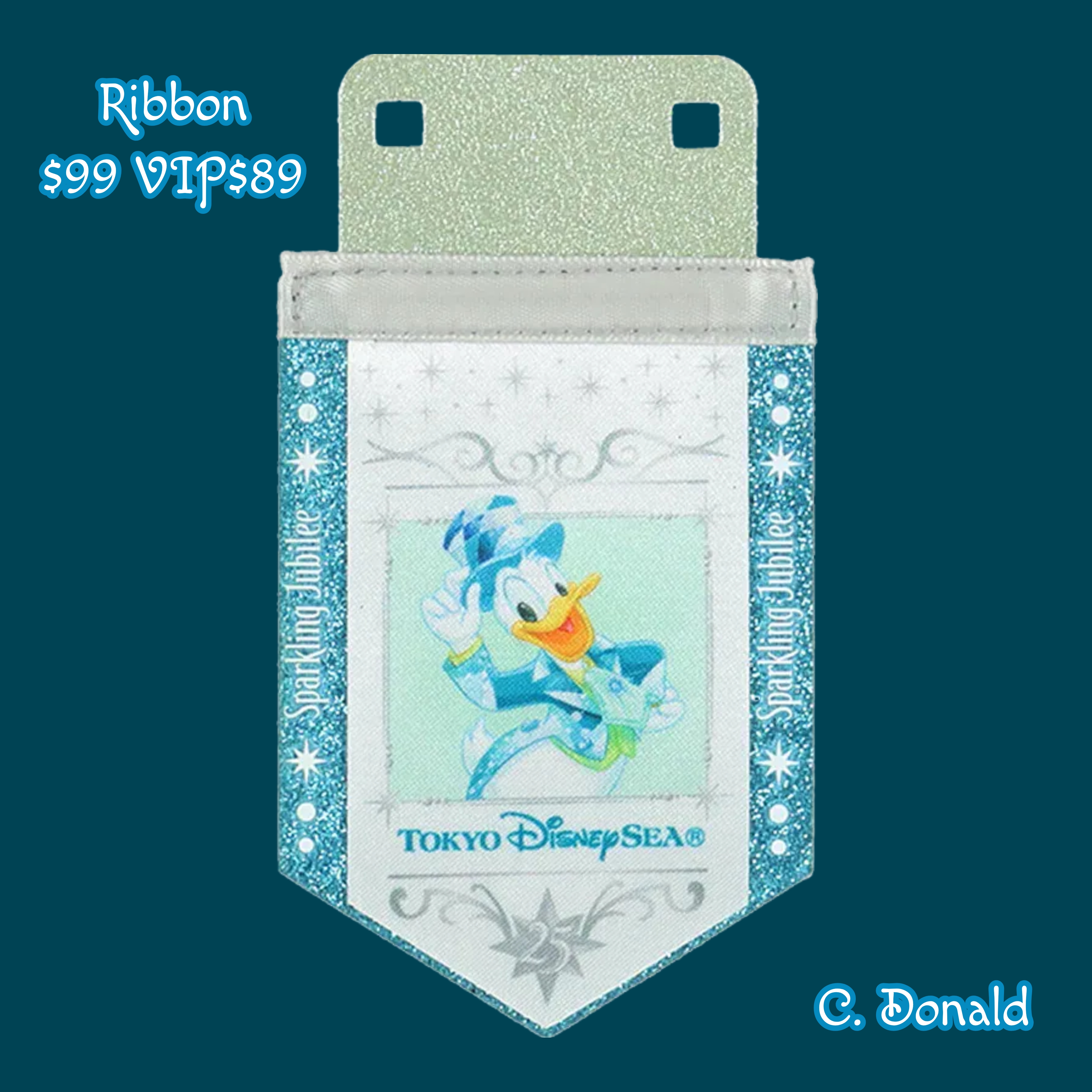 【預訂】DisneySea 25th Jubilee Badge - Jubilee Badge + Ribbon