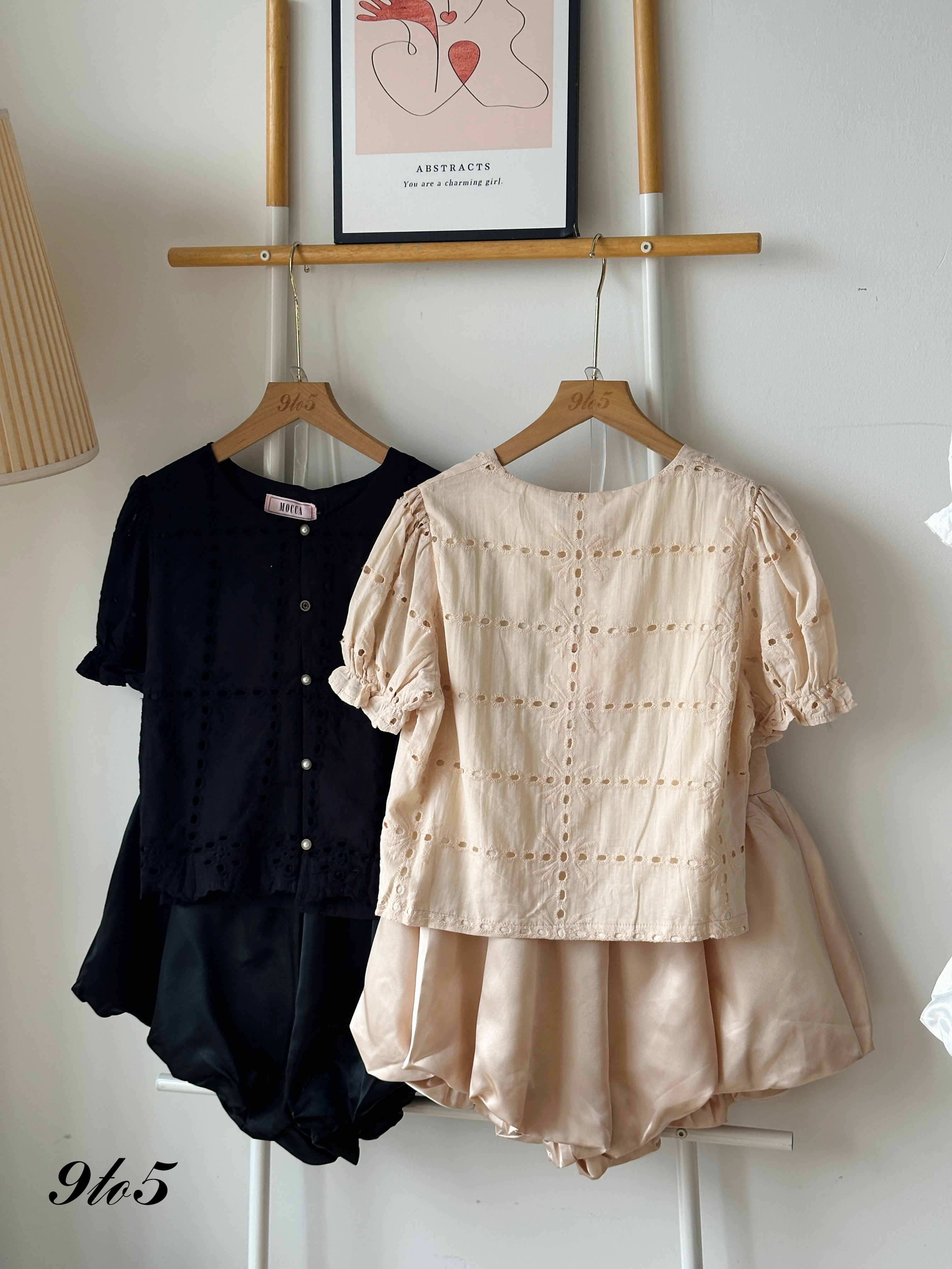 D2317 Floral Top with Tulip Skirt Set - 3 Colors