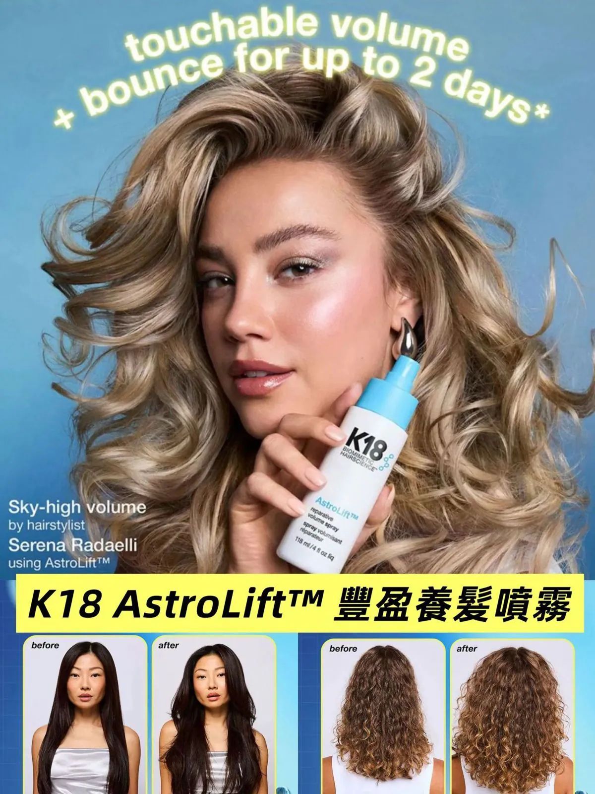 K18 AstroLift 豐盈養髮噴霧 118ml-預計7月中到貨