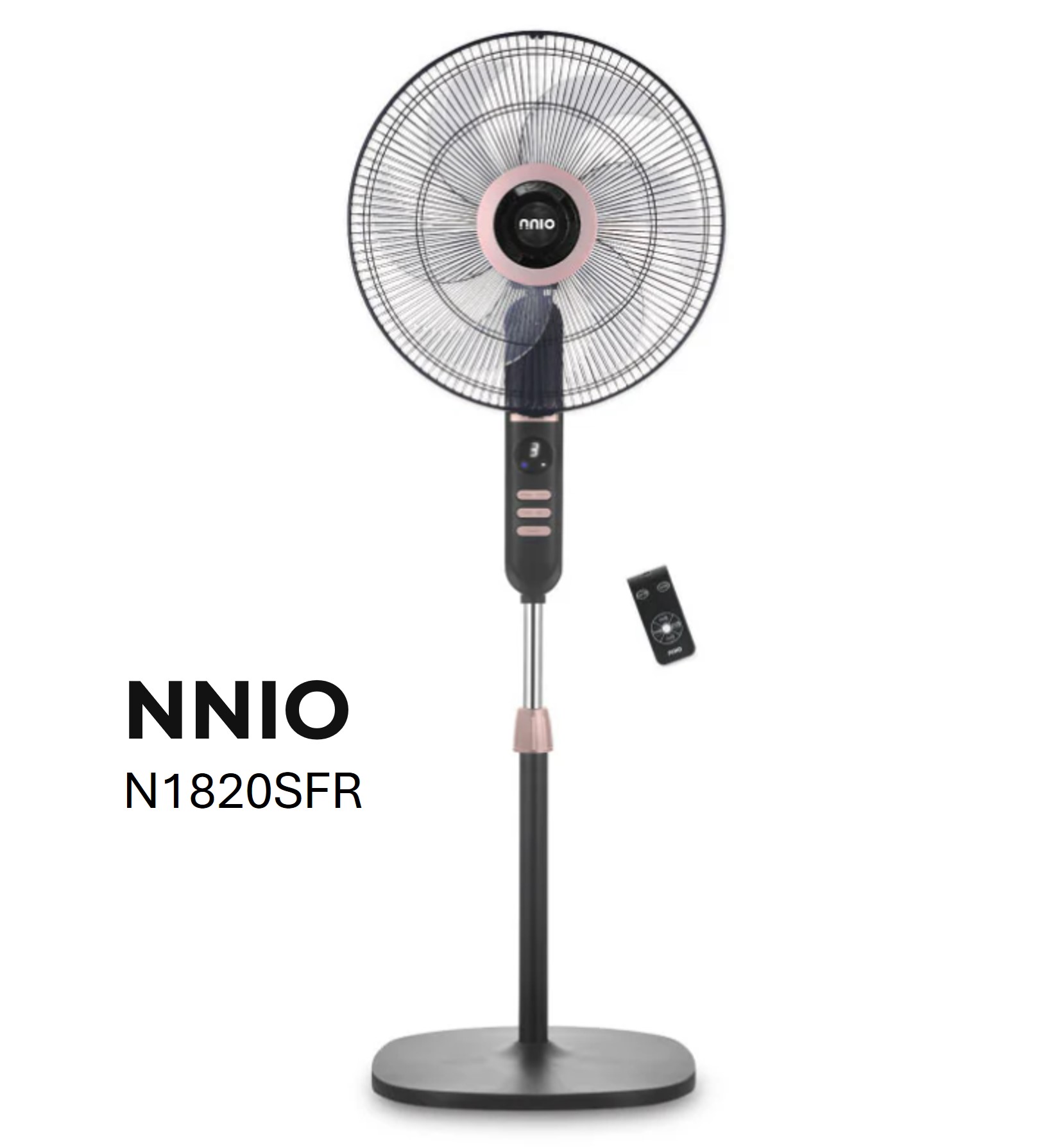 18" AC Motor Stand Fan with Remote Control, 3 Speed, 3 Mode (N1820SFR)