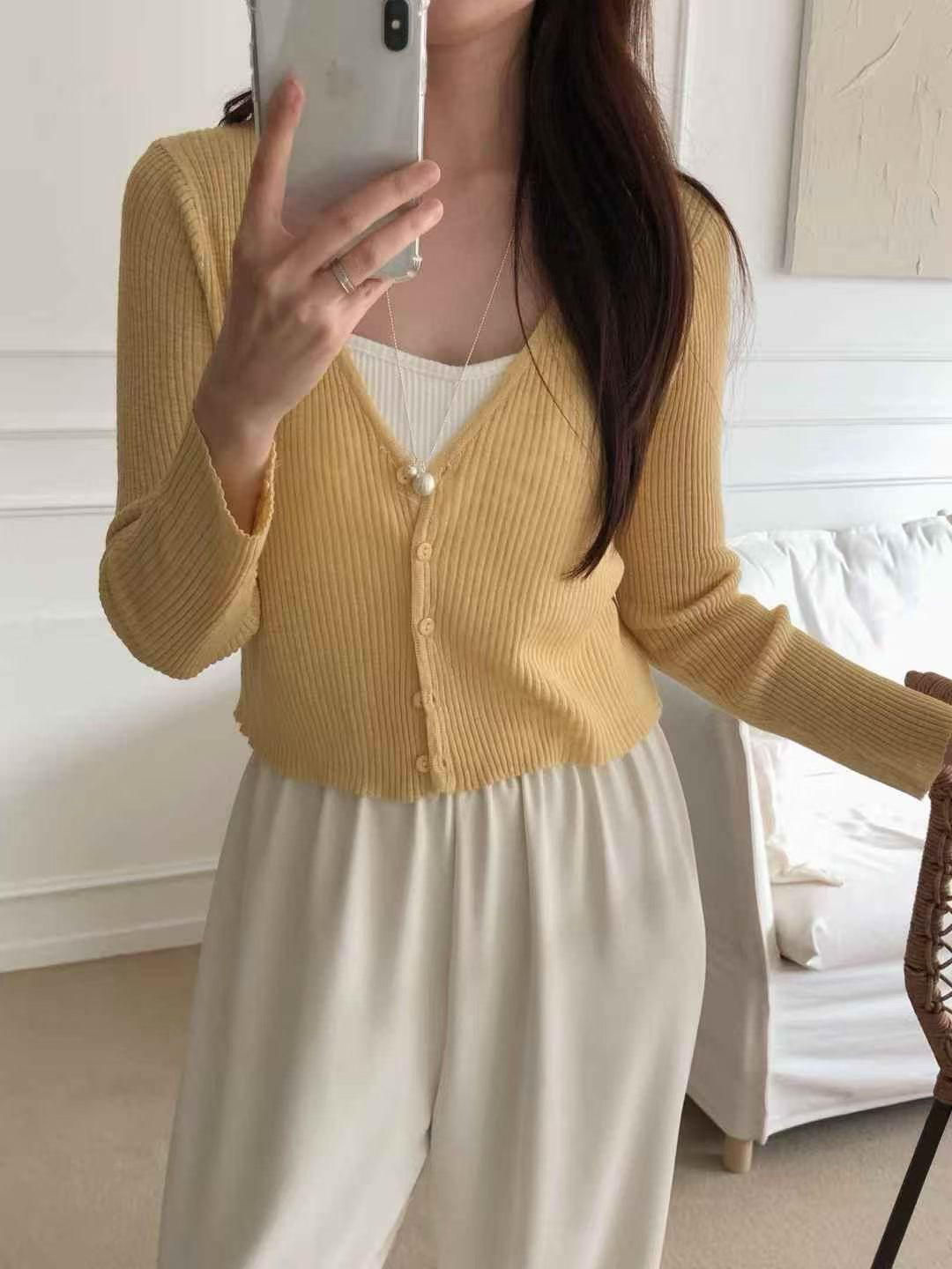 HA9 多色針織短版外套