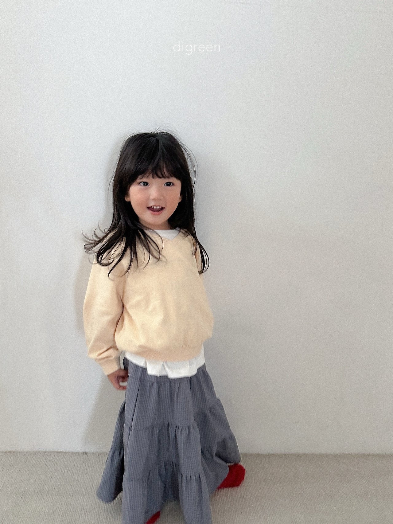 Digreen | check ruffle skirt 