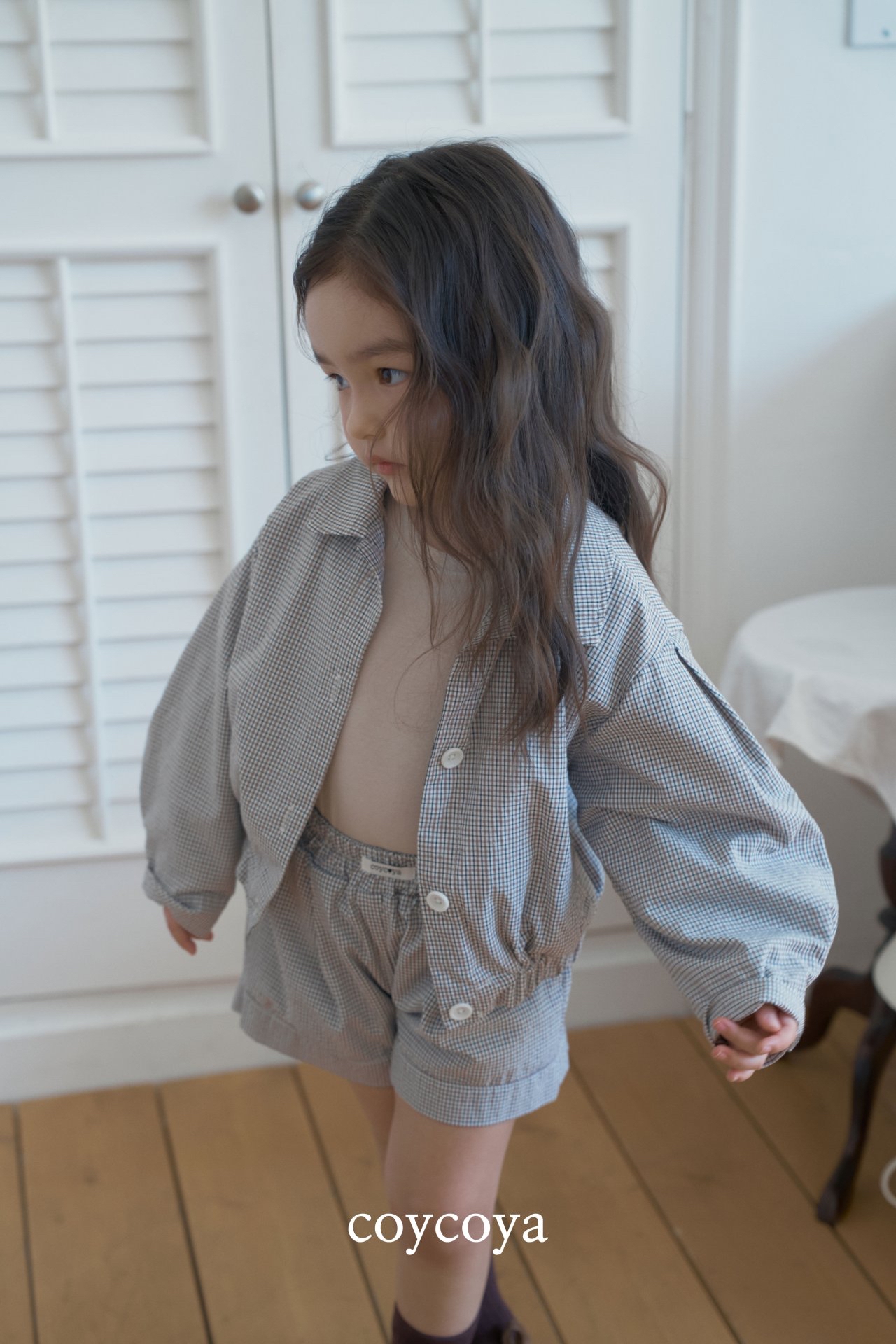 🌸預訂 韓國直送🌸🇰🇷COYCOYA兩色標籤格紋輕盈透氣短褲
