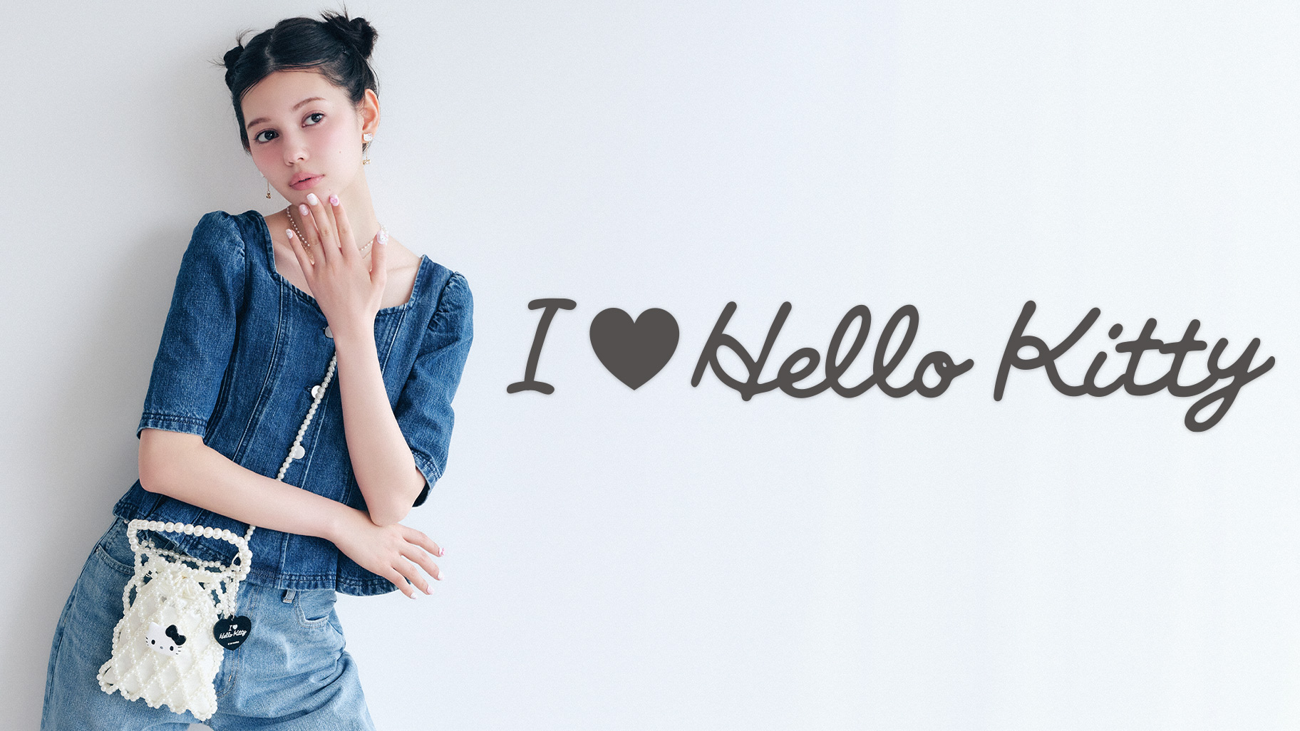 預訂 | 日本版 Hello Kitty 珍珠串珠斜背袋
