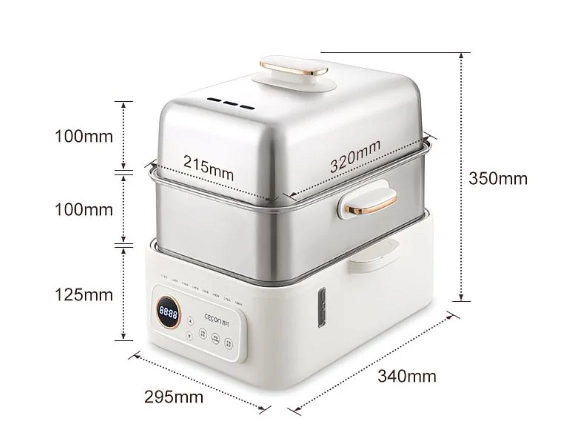 CECON  多功能蒸籠不鏽鋼電蒸鍋 香港三腳插頭 (預購產品)