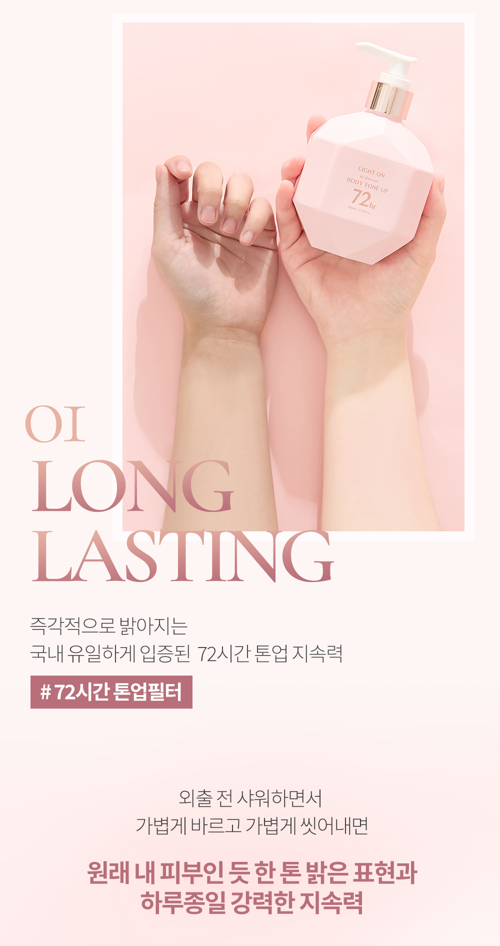 韓國BoM Light On In-Shower Body Tone Up 亮白反光保濕身體素顏乳 290ml