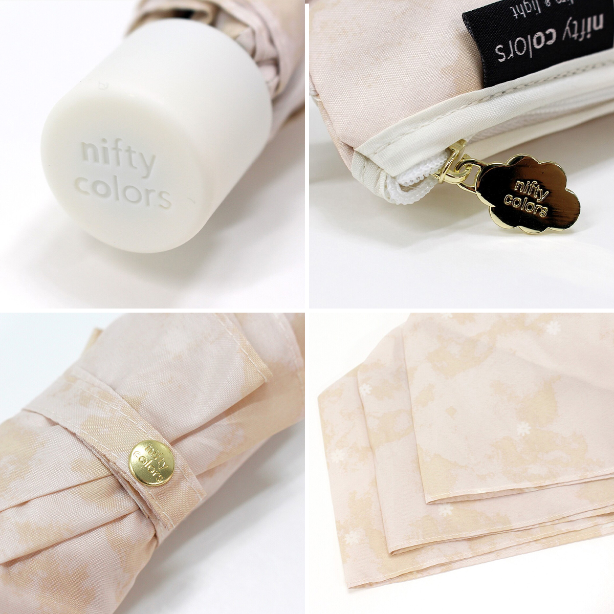 nifty colors 溫柔水彩風縮骨遮連拉鏈袋☂️
