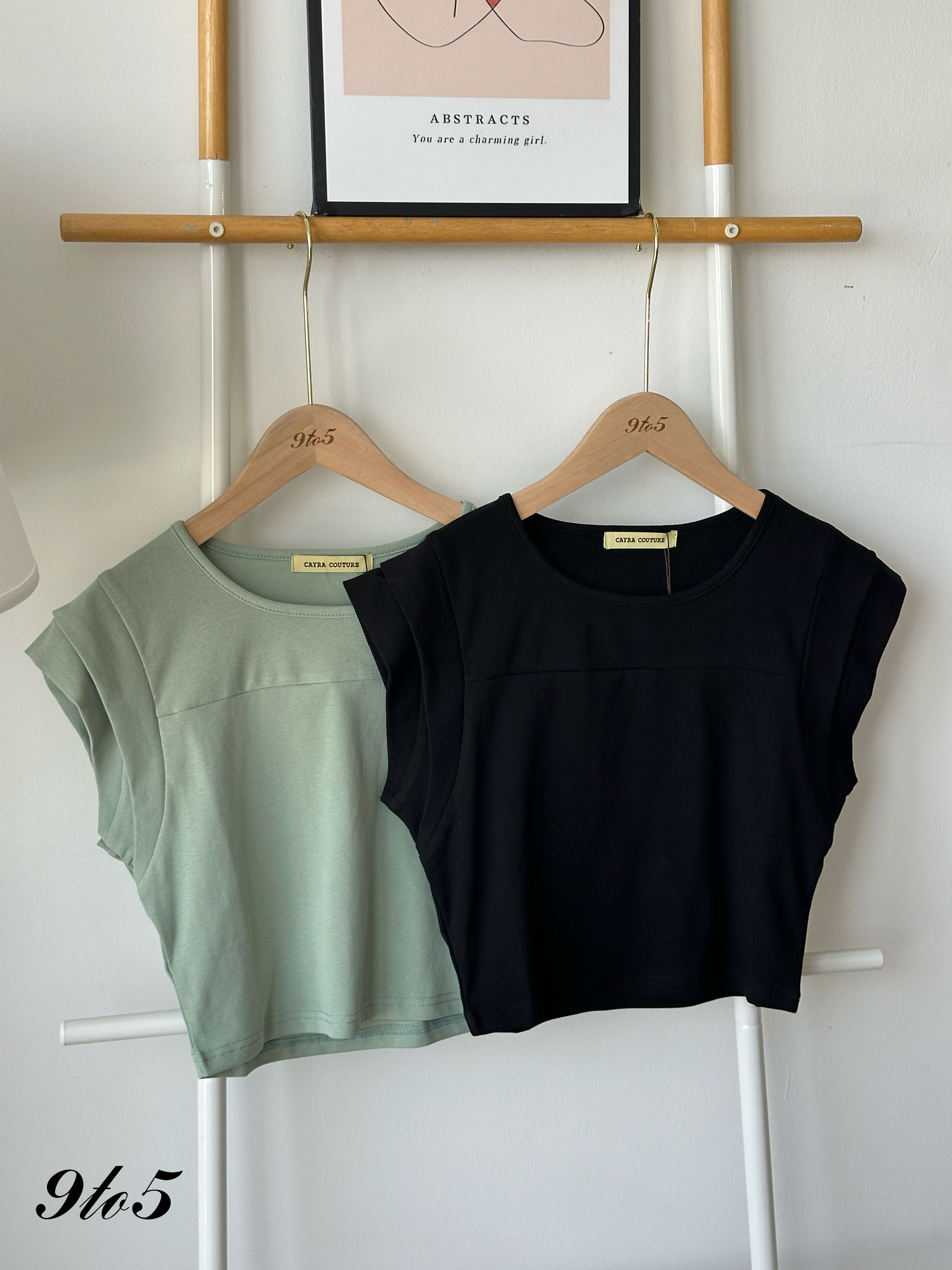 T4256 Double Layered Sleeves Top - 3 Colors 