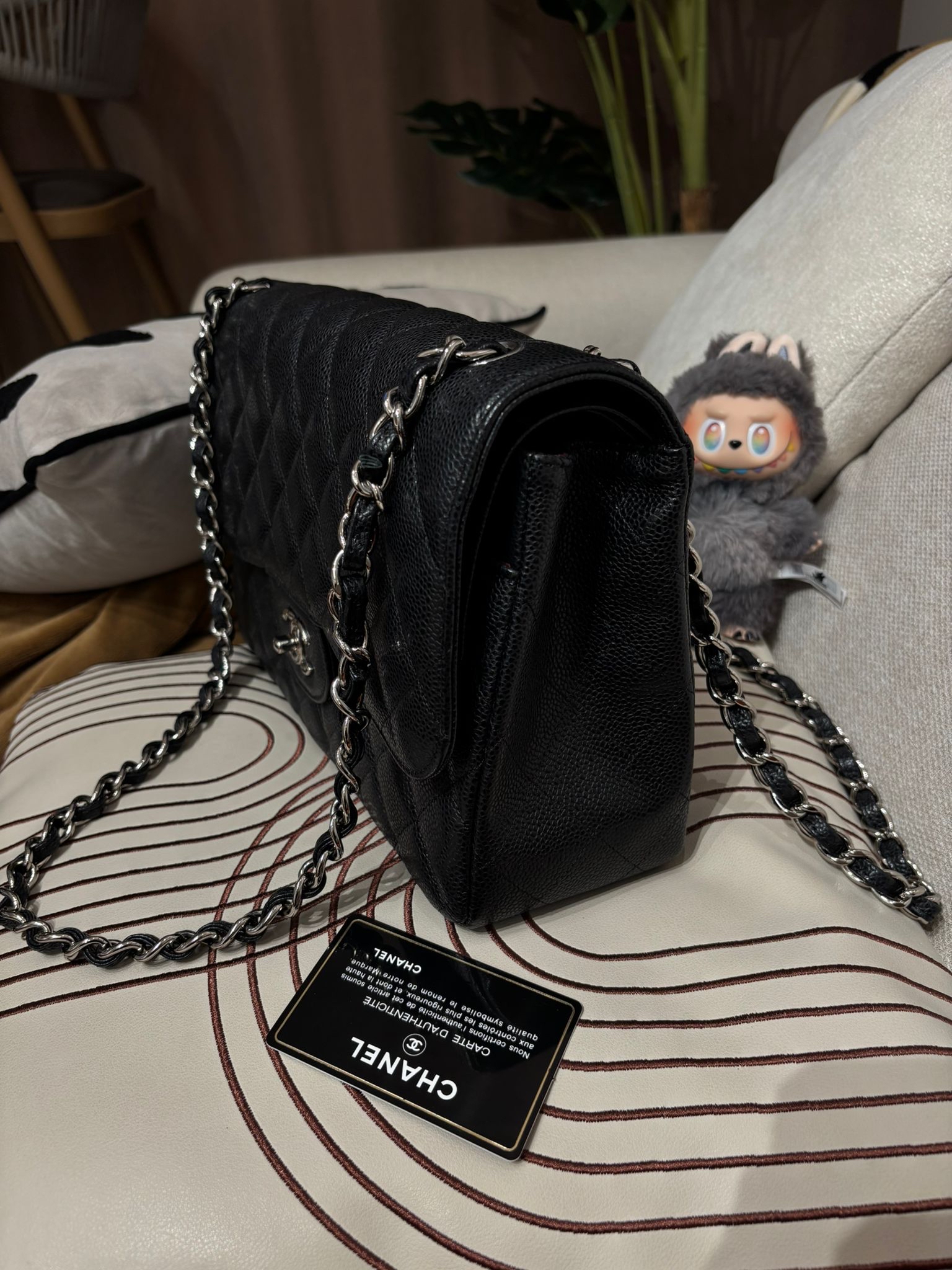 Chanel classic flap 30cm,jumbo,A58600 cf30 100%Authentic ,98%new ✅16card ✅塵袋✅box