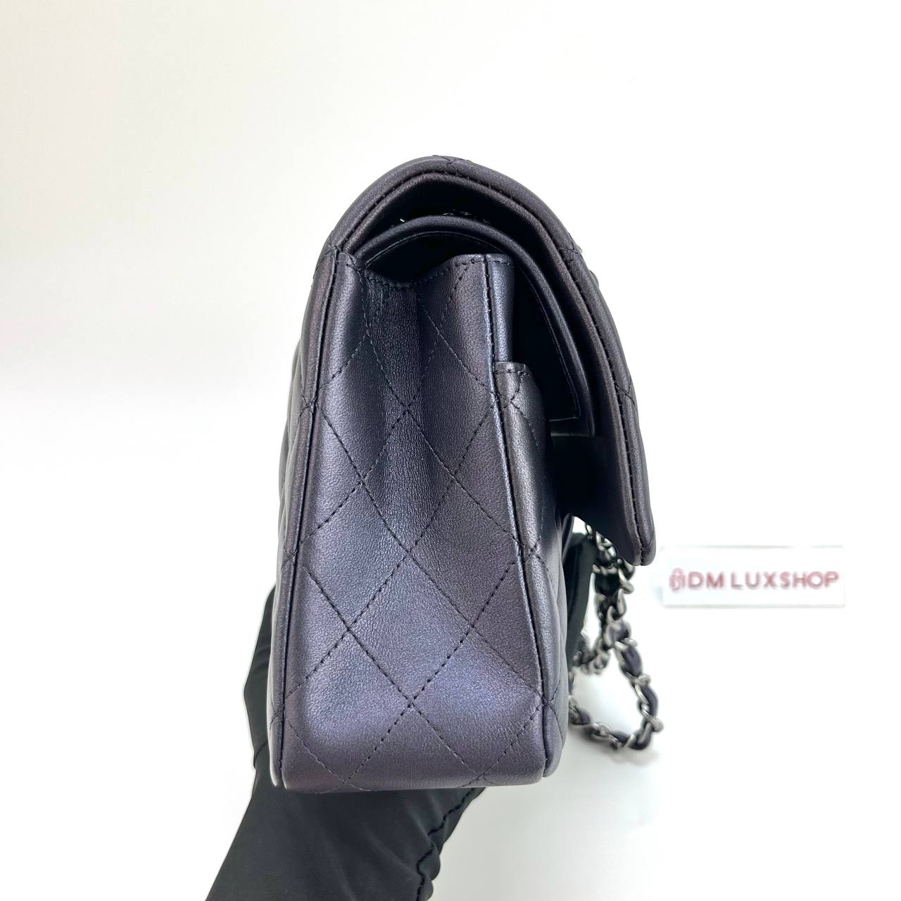 Chanel Iridescent Purple Medium CF Lambskin SHW (Microchip)