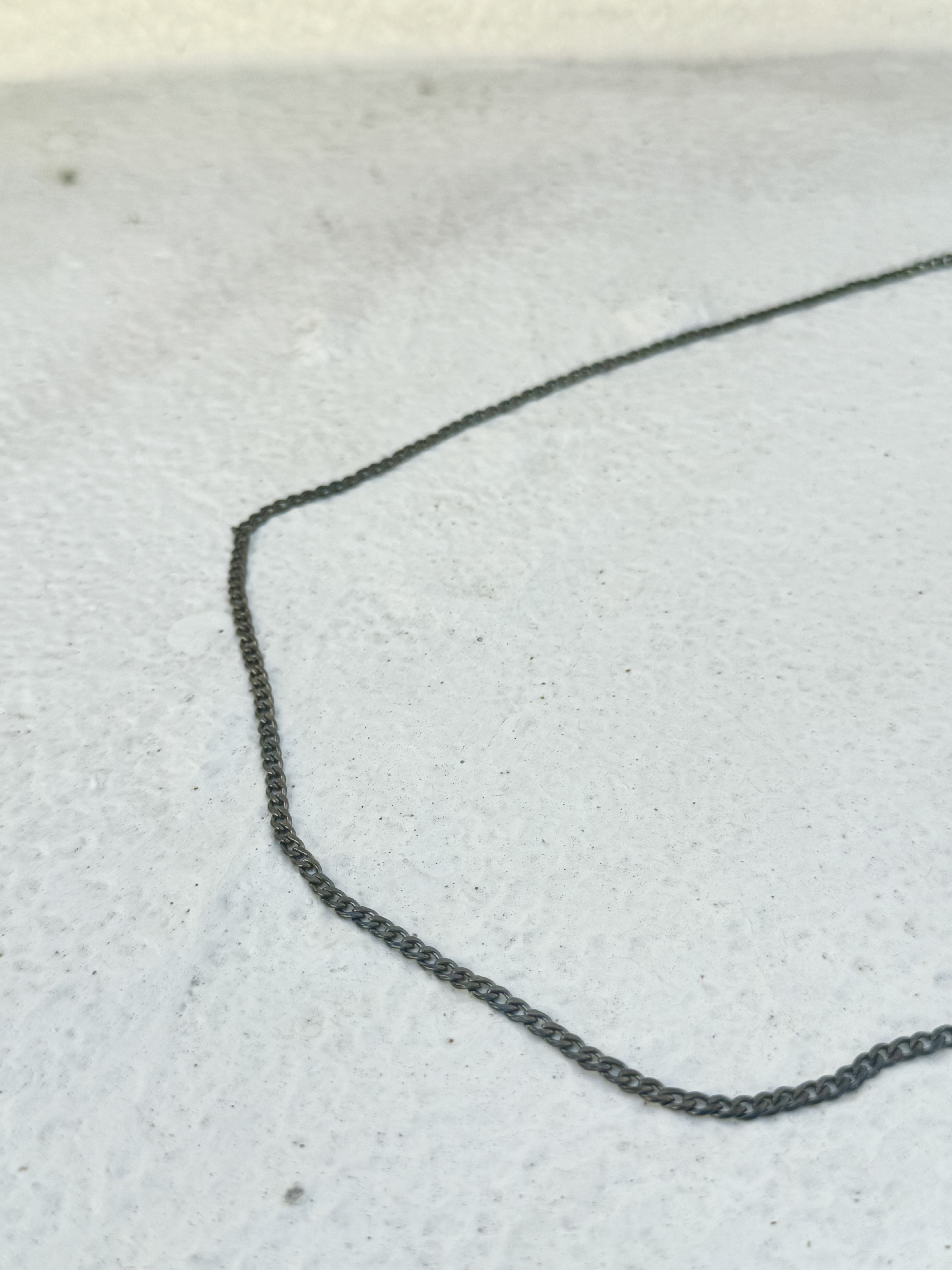 Black circle stainless necklace