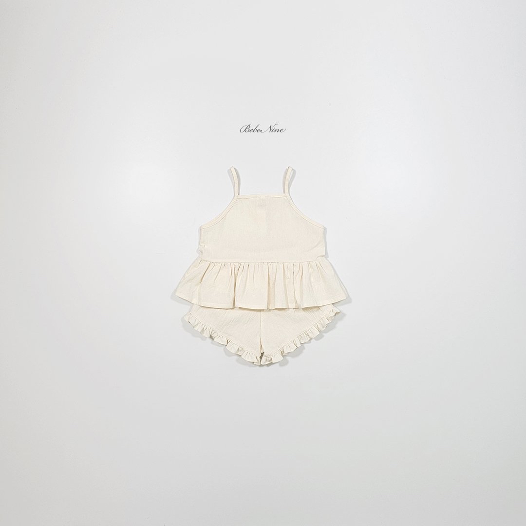 ☀️預訂 韓國直送☀️🇰🇷Bebenine兩色荷葉邊下擺吊帶上下套裝