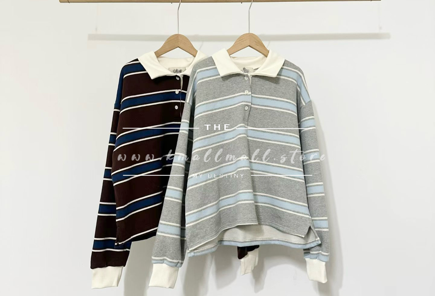 🍂Fall Pre order🍂 撞色間polo領Top