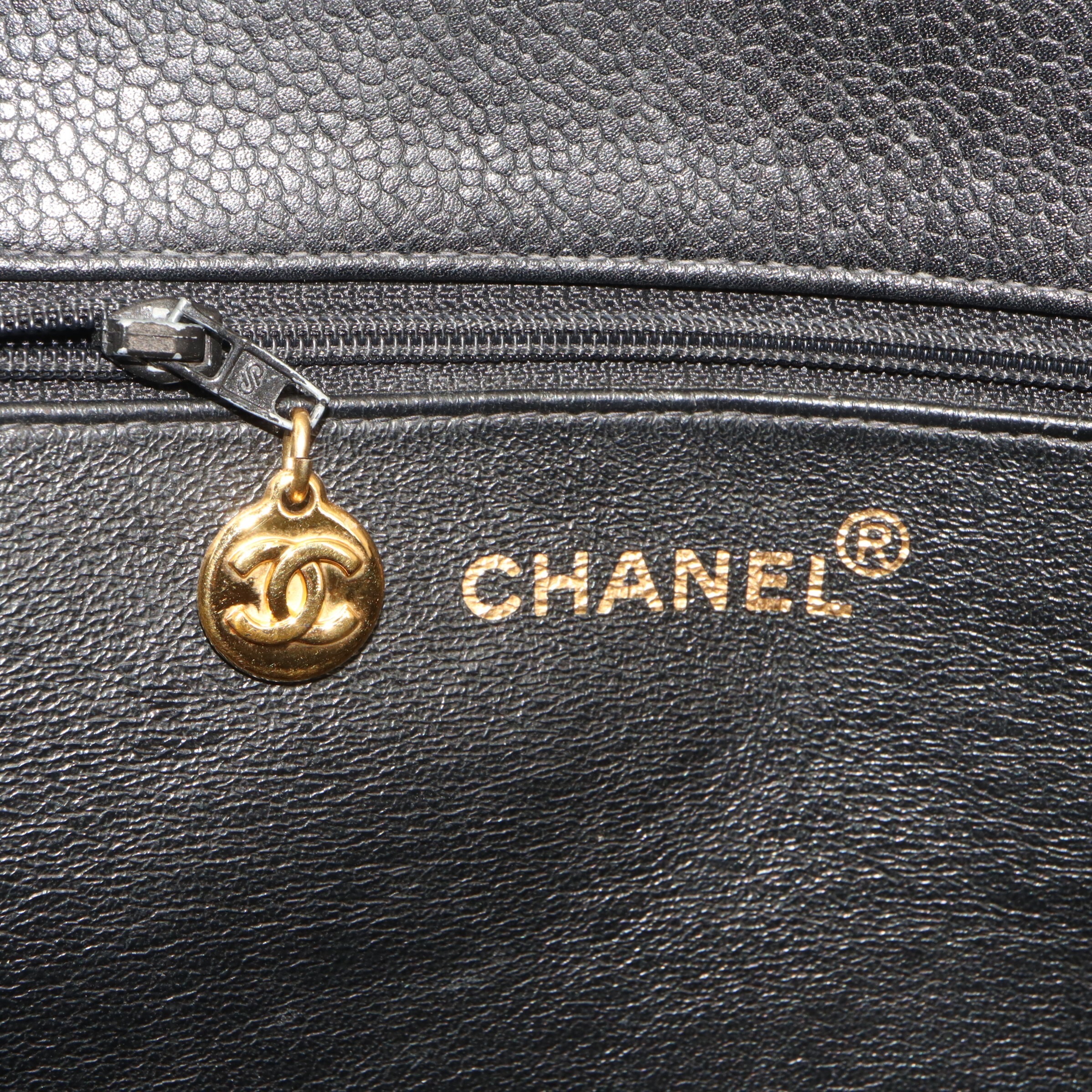 Chanel Coco Mark Caviar Large Tote Bag