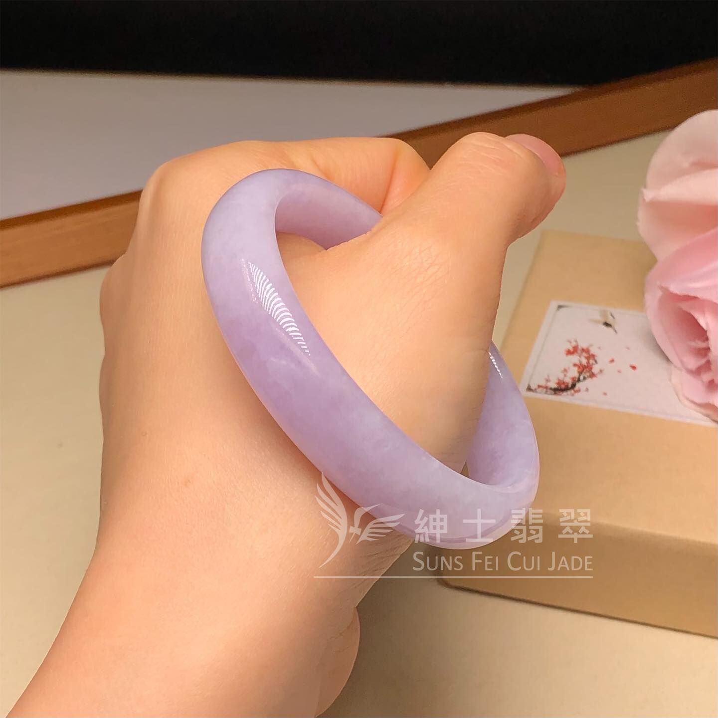 木那姐堆紫羅蘭貴妃鐲51.3mm