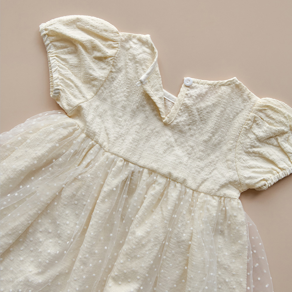 26S/S🌸DTD Lovely果凍人物波點蕾絲連身裙