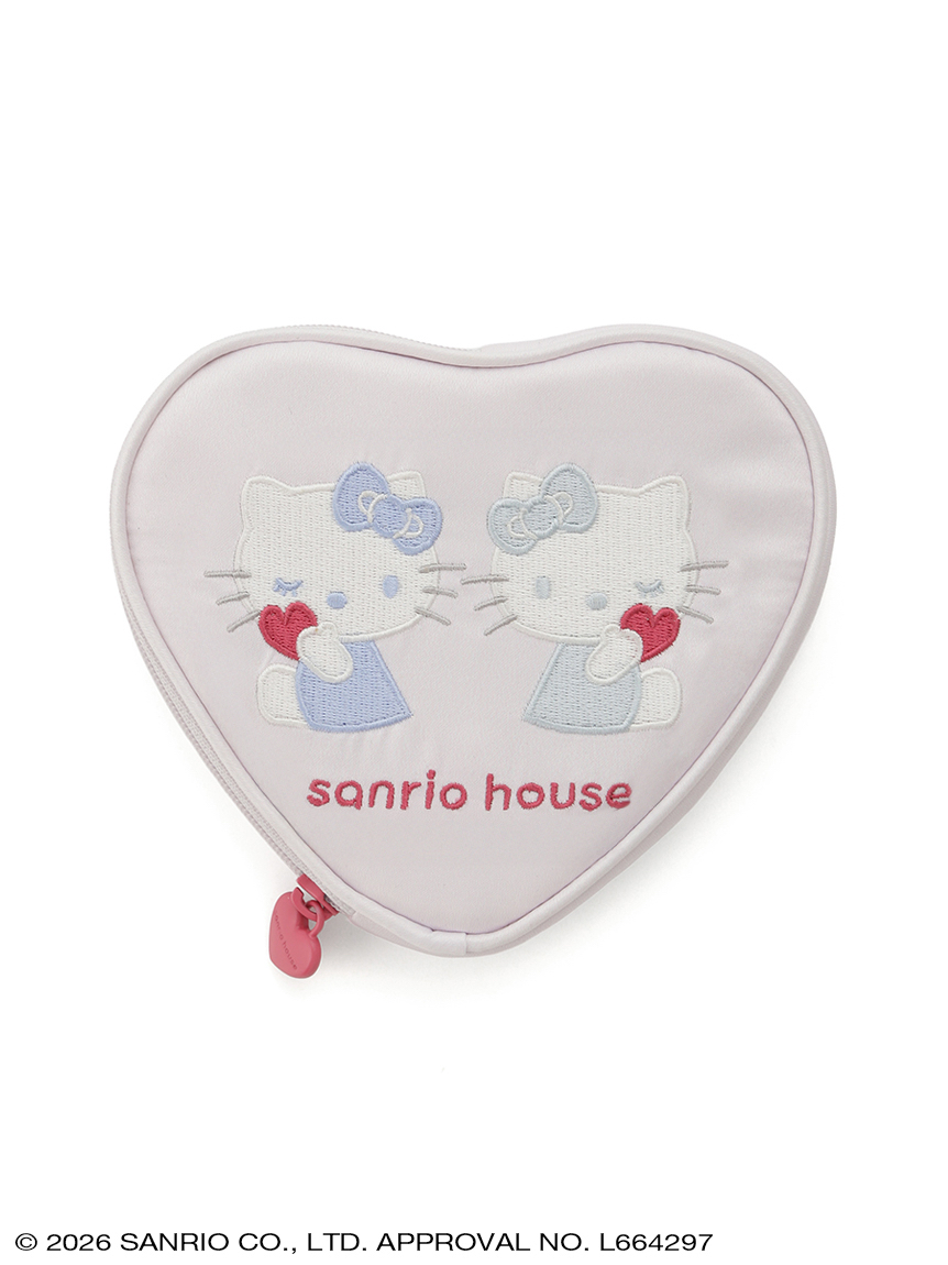  🎀【預訂】 Sanrio Kitty 刺繡心形小包 Pink