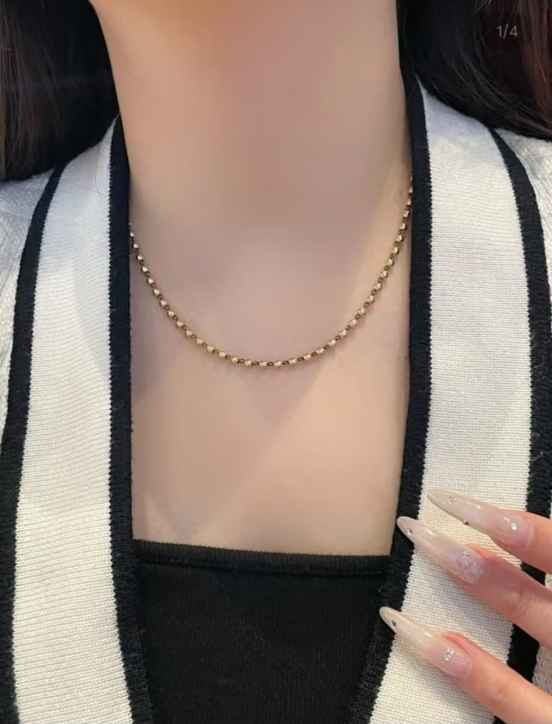 18K Black Gold Necklace