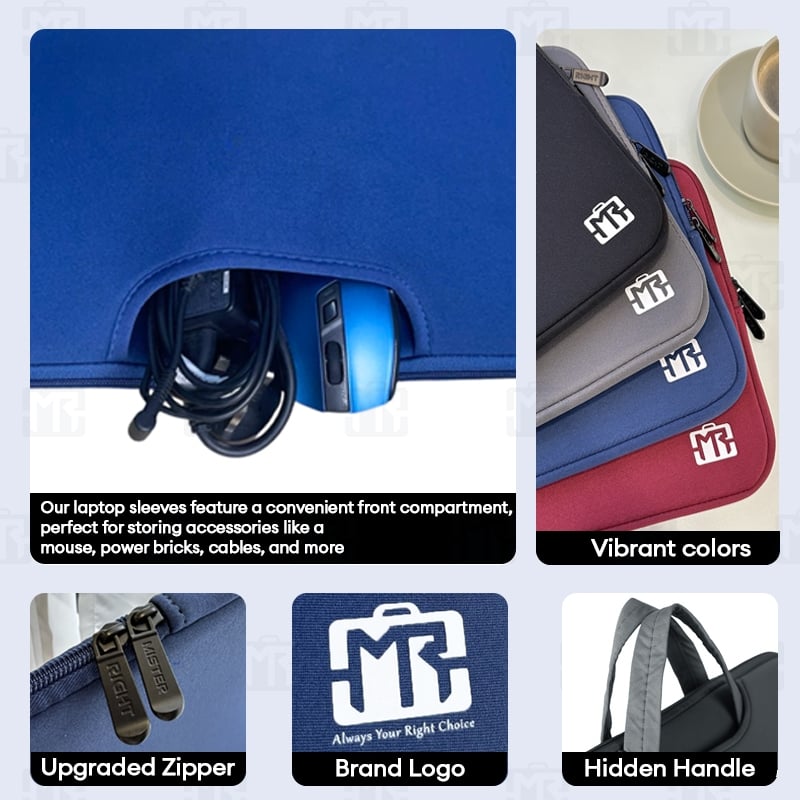 11 - 15.6 Inch (3 IN 1) Mister Right Sponge Handle Laptop Sleeve