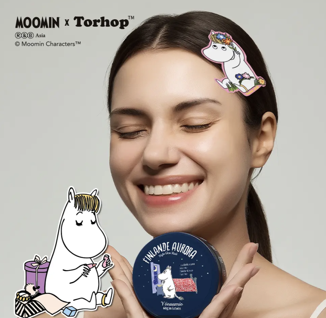 韓國直送 Torhop 芬蘭極光 補濕美白 睡眠面膜 + 送姆明髮片｜Finlande Aurora Night Glow Mask